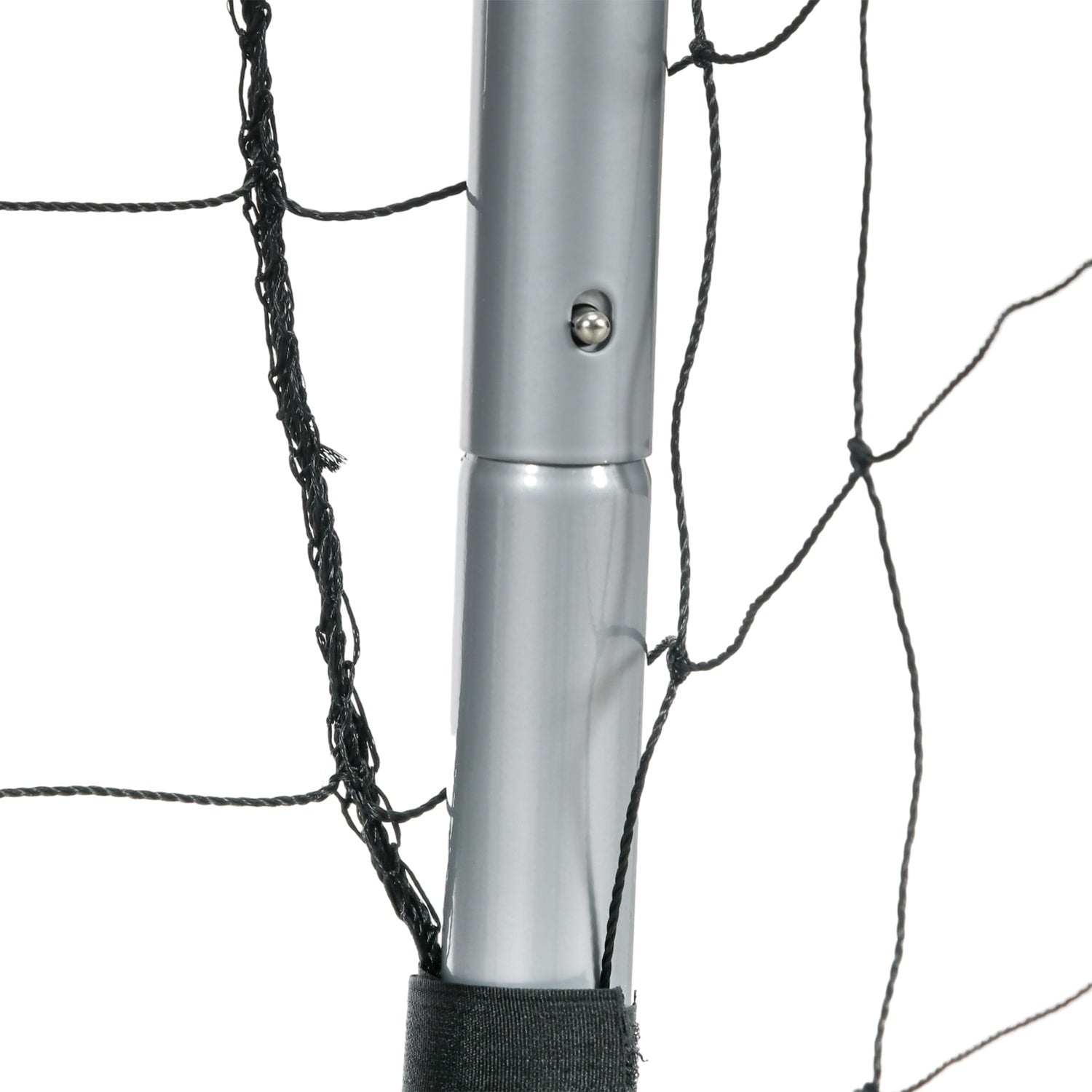 Fussballtor aus Stahl mit PE Mesh, 300x120x200 cm, Grau