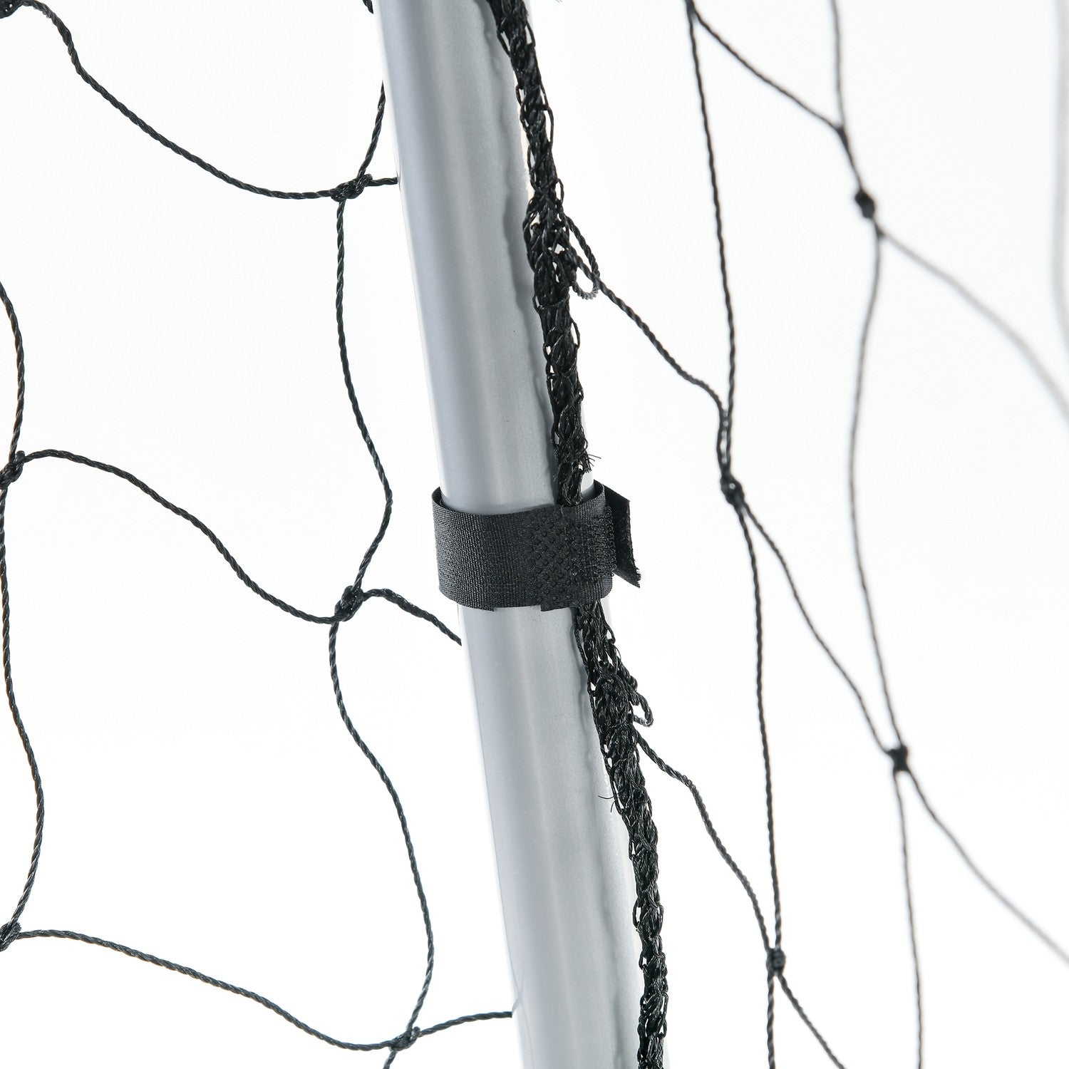 Fussballtor aus Stahl mit PE Mesh, 300x120x200 cm, Grau