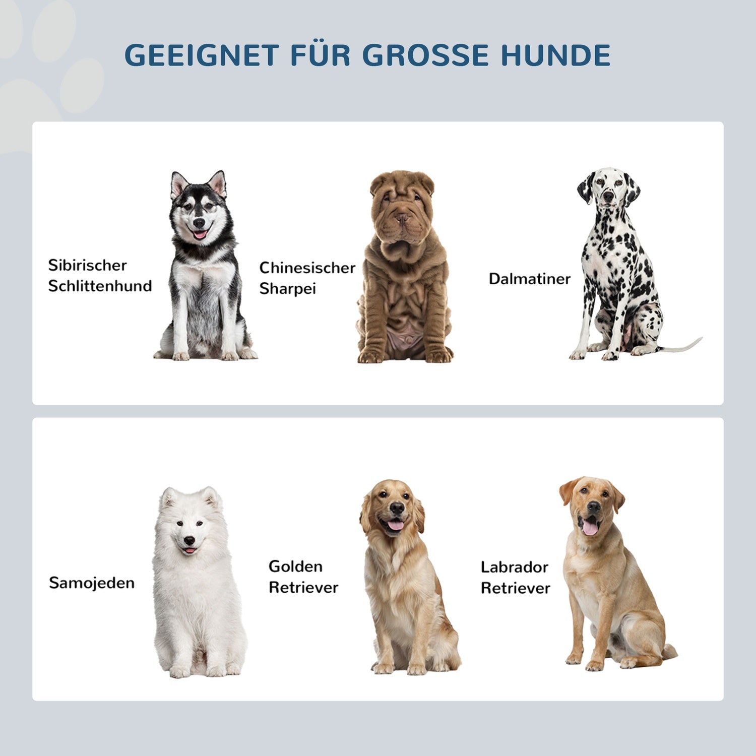 Erhöhter Hundenapfständer mit Aufbewahrung & 2 Stahlnäpfen