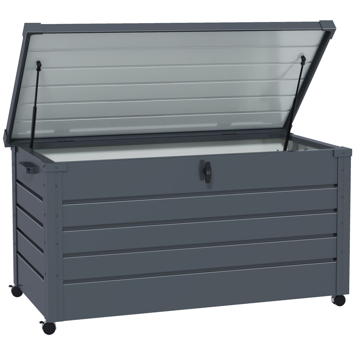 Opbergbox voor buiten, waterdicht, 311 l, donkergrijs, staal