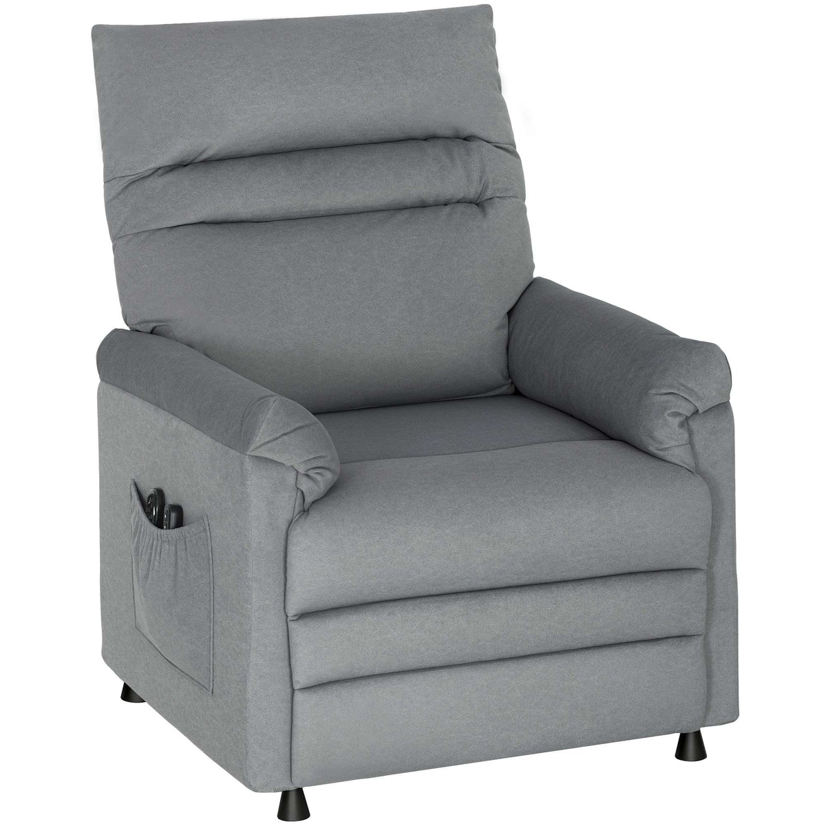 Massagestoel met warmtefunctie, USB-poort, grijs fluweel