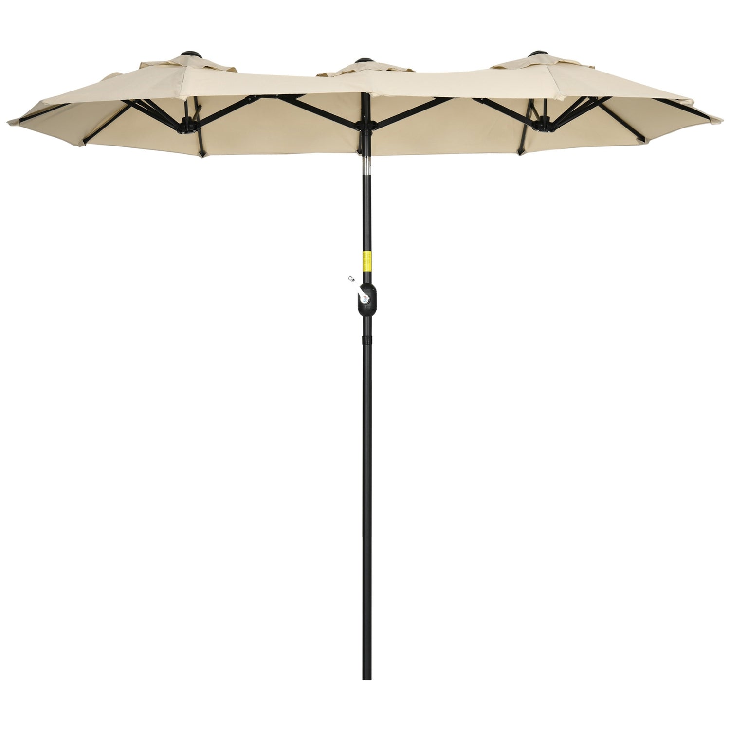 Tuinmarktparasol, 285x147cm, Kantel- & Winddak