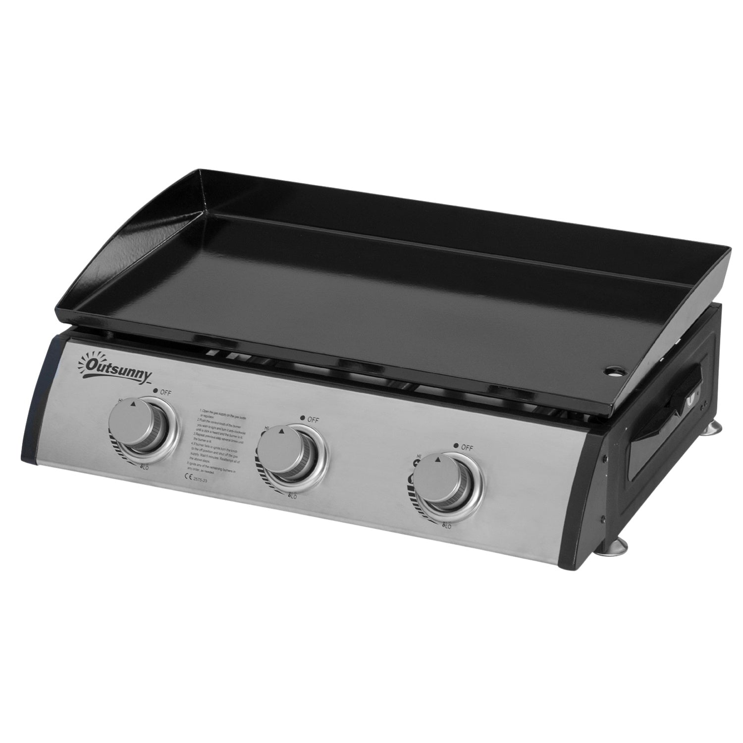 Gasgrill mit 3 rostfreien Brennern, Druckminderer