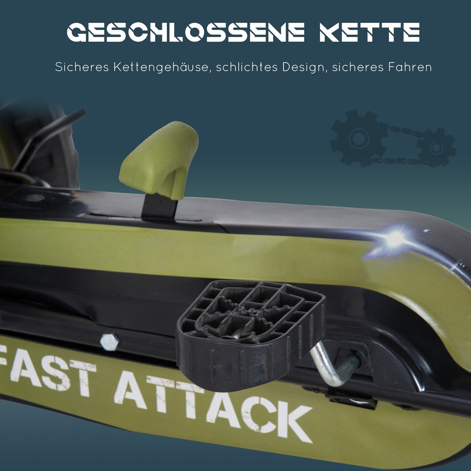 Green Kids Go Kart – Handrem, verstelbare stoel, 3+ jaar