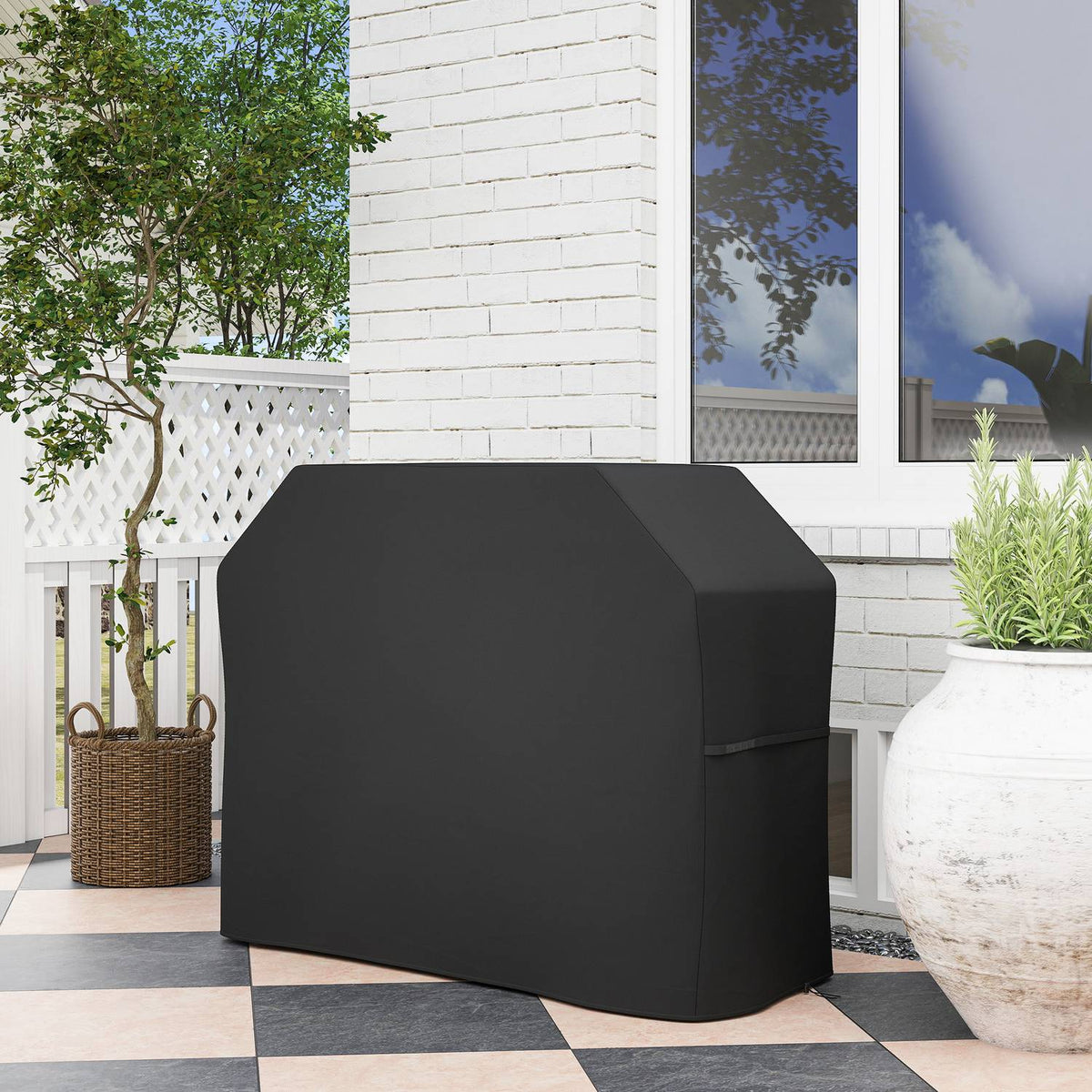 Grillhoes, waterdicht en uv-bestendig 420D Oxford-weefsel