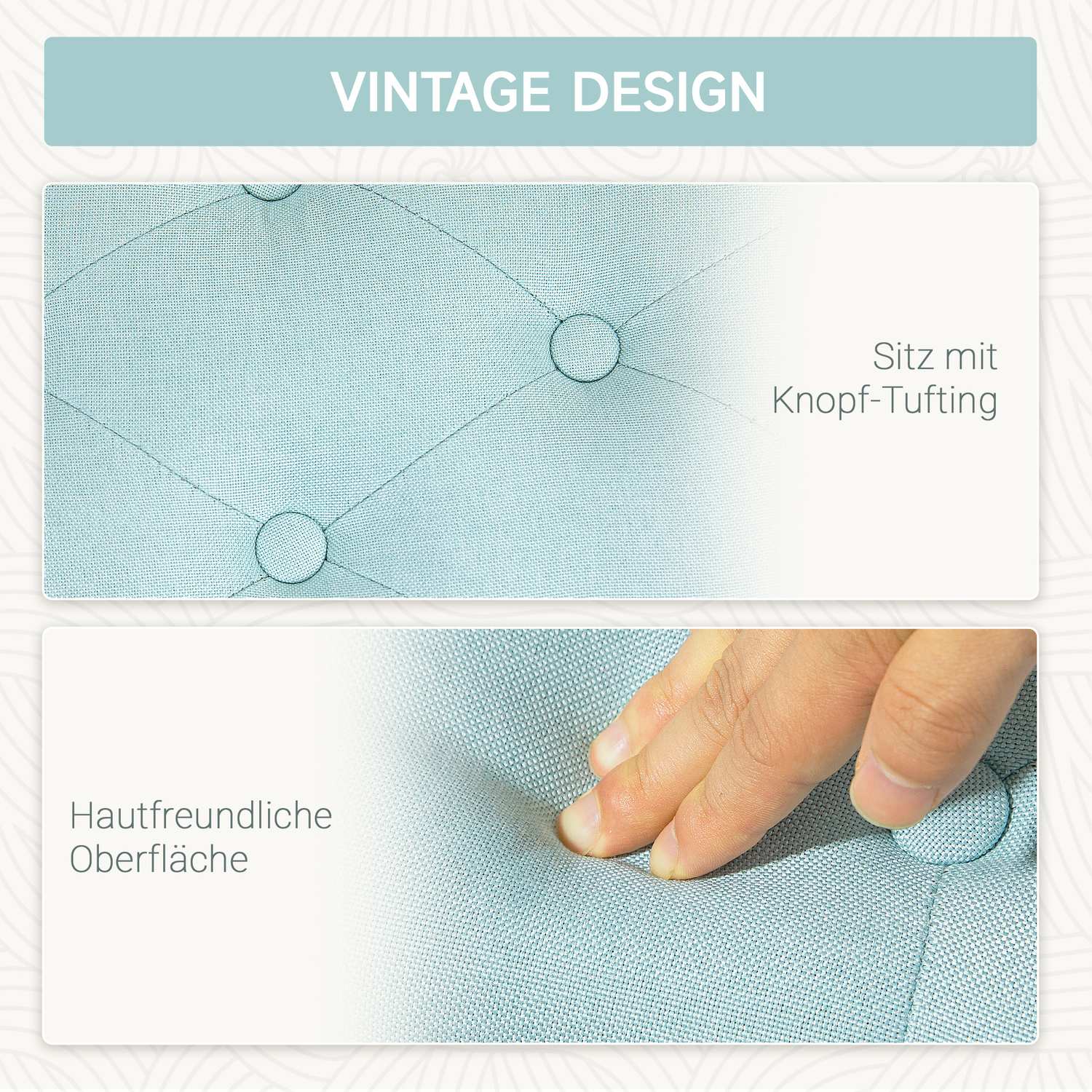 Groene gestoffeerde opbergbank – 100 x 40 x 44 cm