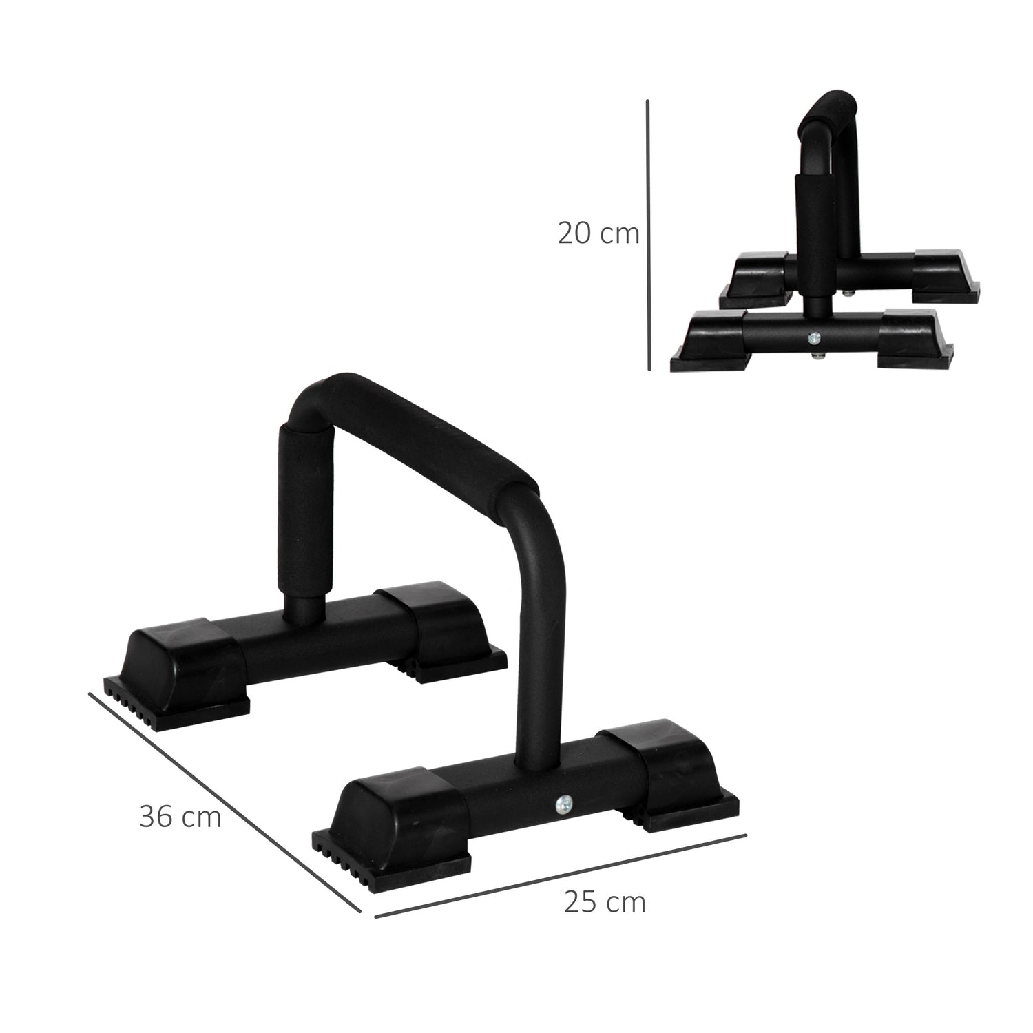 Maniglie per push-up in acciaio antiscivolo, 2 pz
