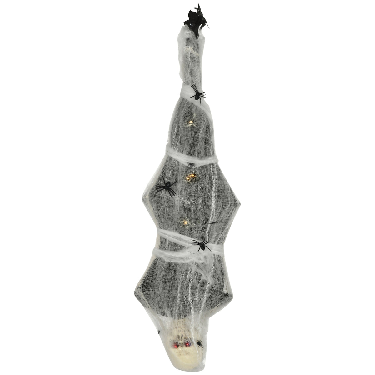 Halloween hangend moederskelet met gloeiende ogen, 170cm