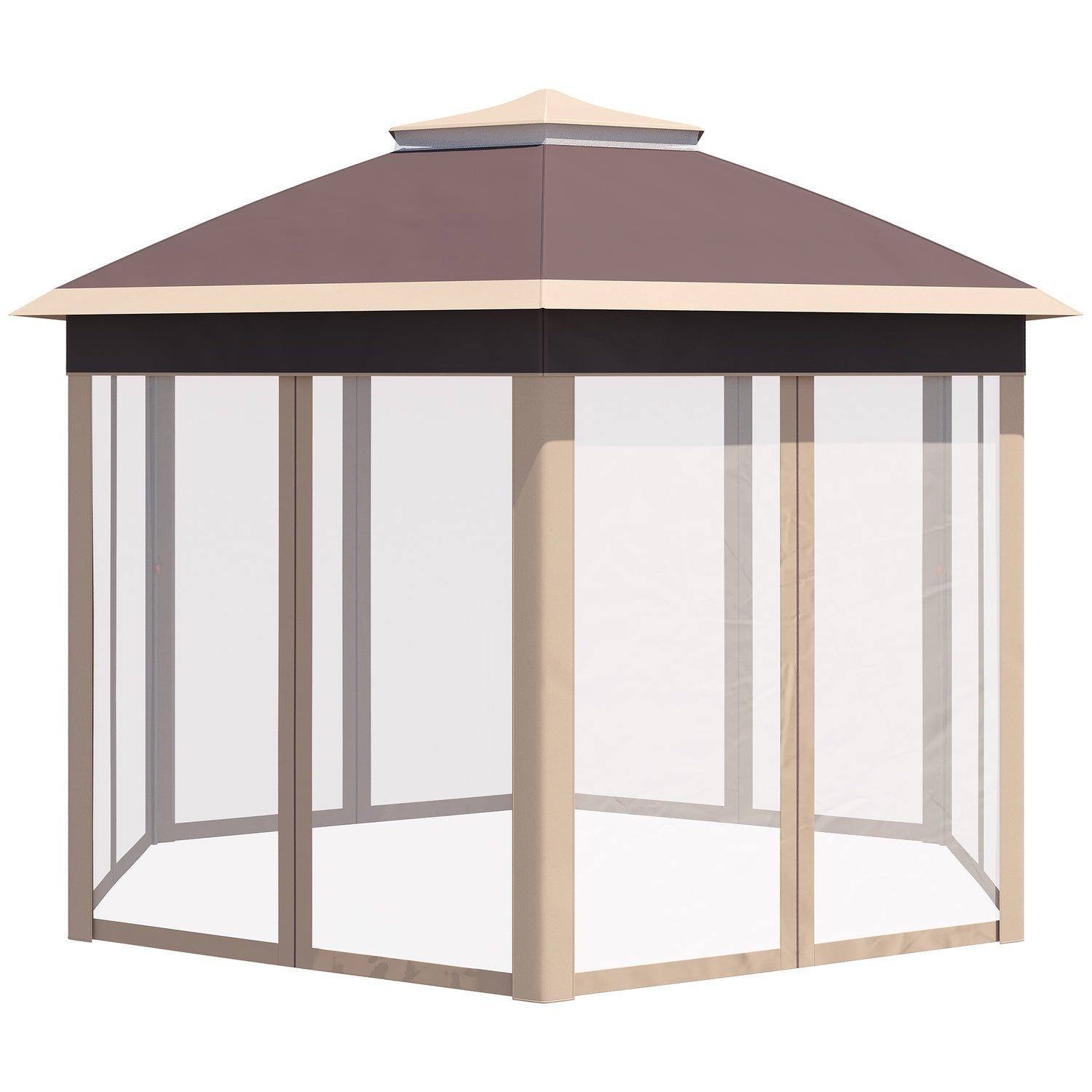 Zeshoekige Pop-Up Tuinpaviljoen 4x4M met Draagtas