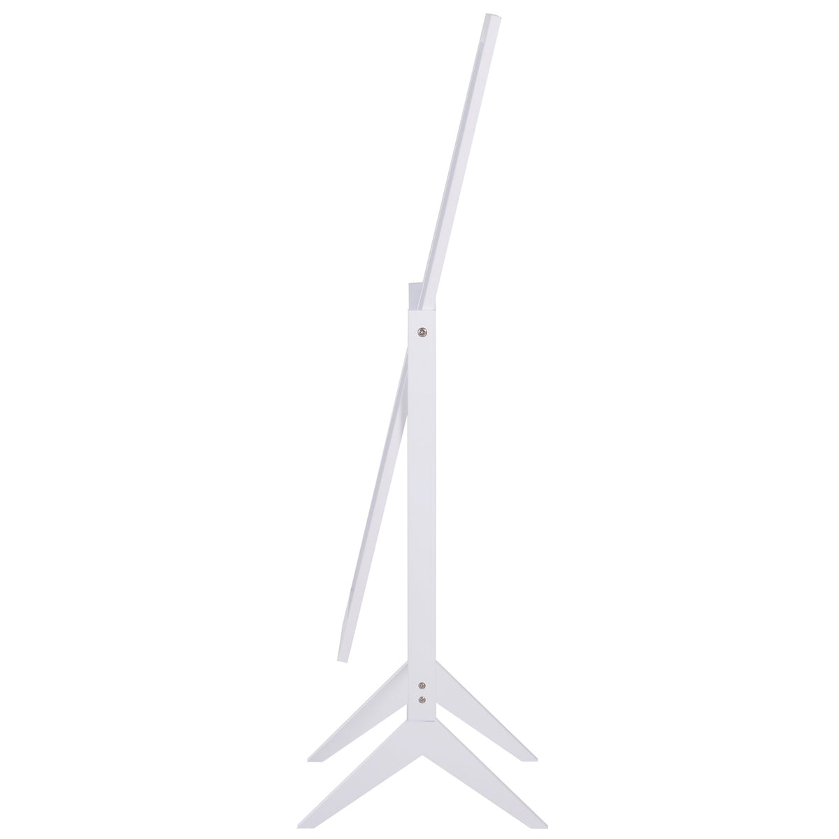 Hoge passpiegel met standaard, MDF, wit, 47x46x148cm