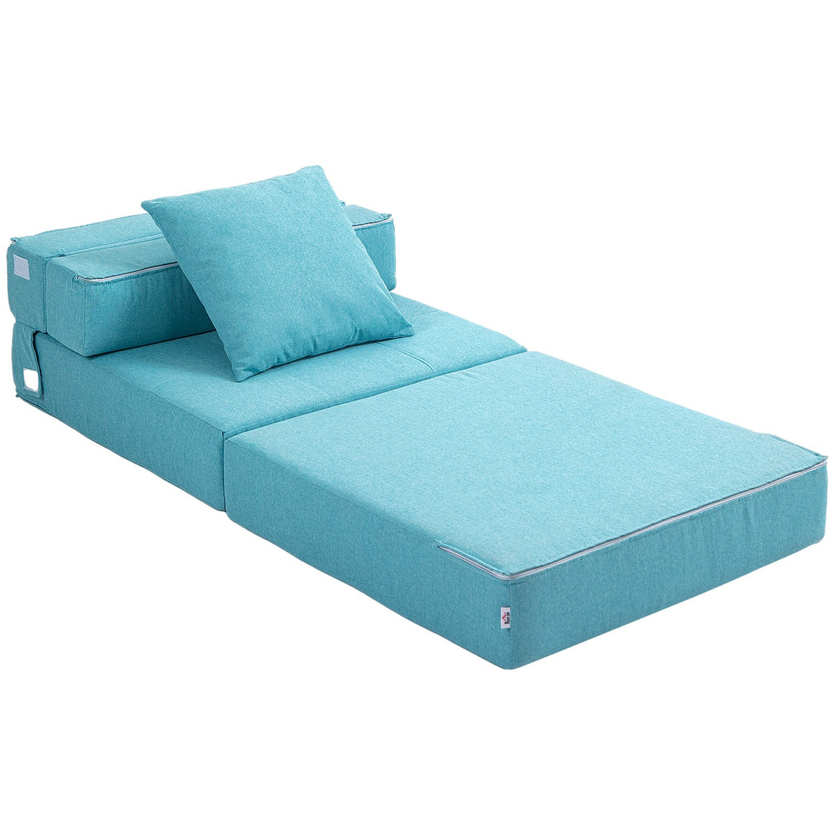 Opvouwbare slaapbank Stoel, 2-in-1 logeerbed met kussens, blauw