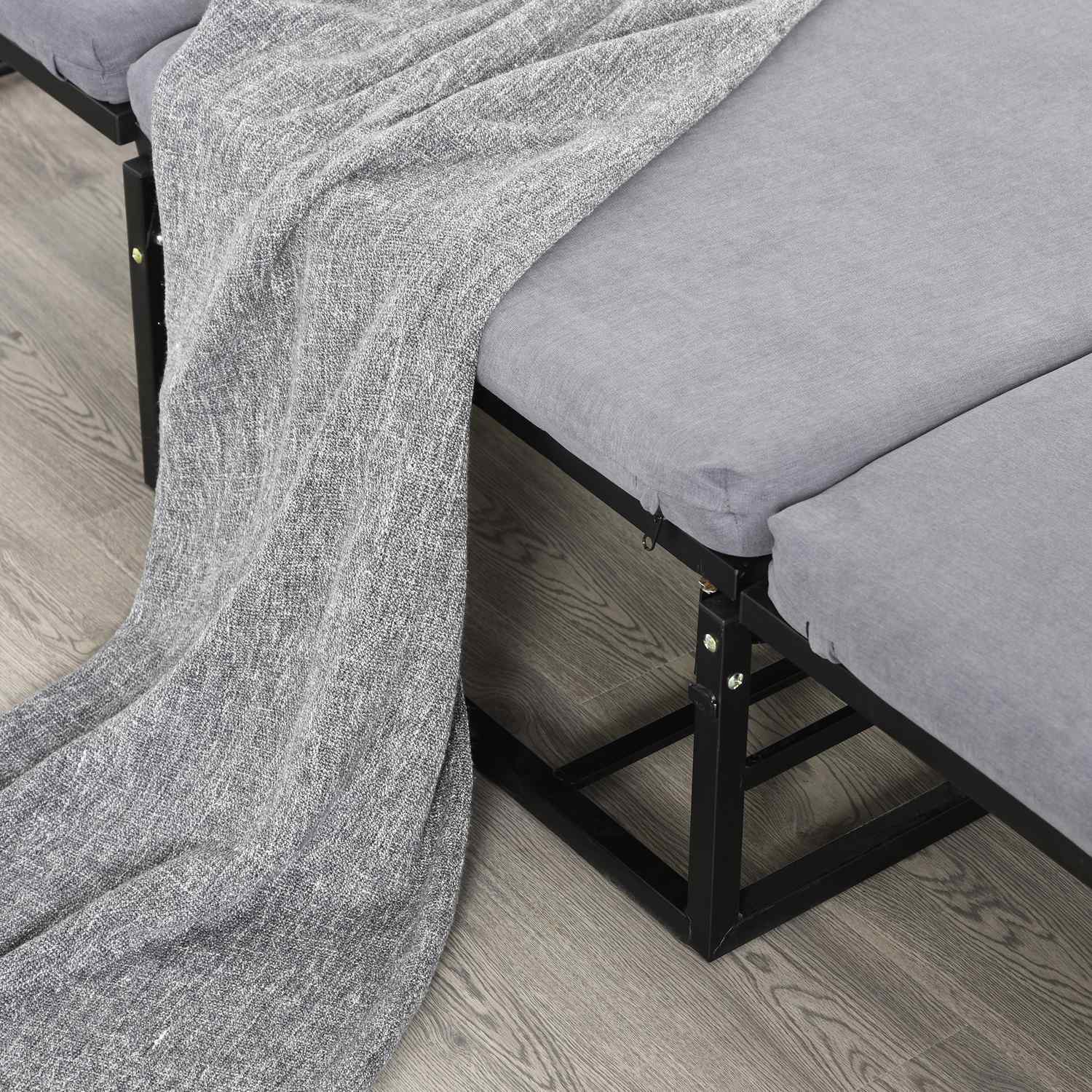 Opvouwbare logeerbedkruk – Verstelbaar polyester grijs
