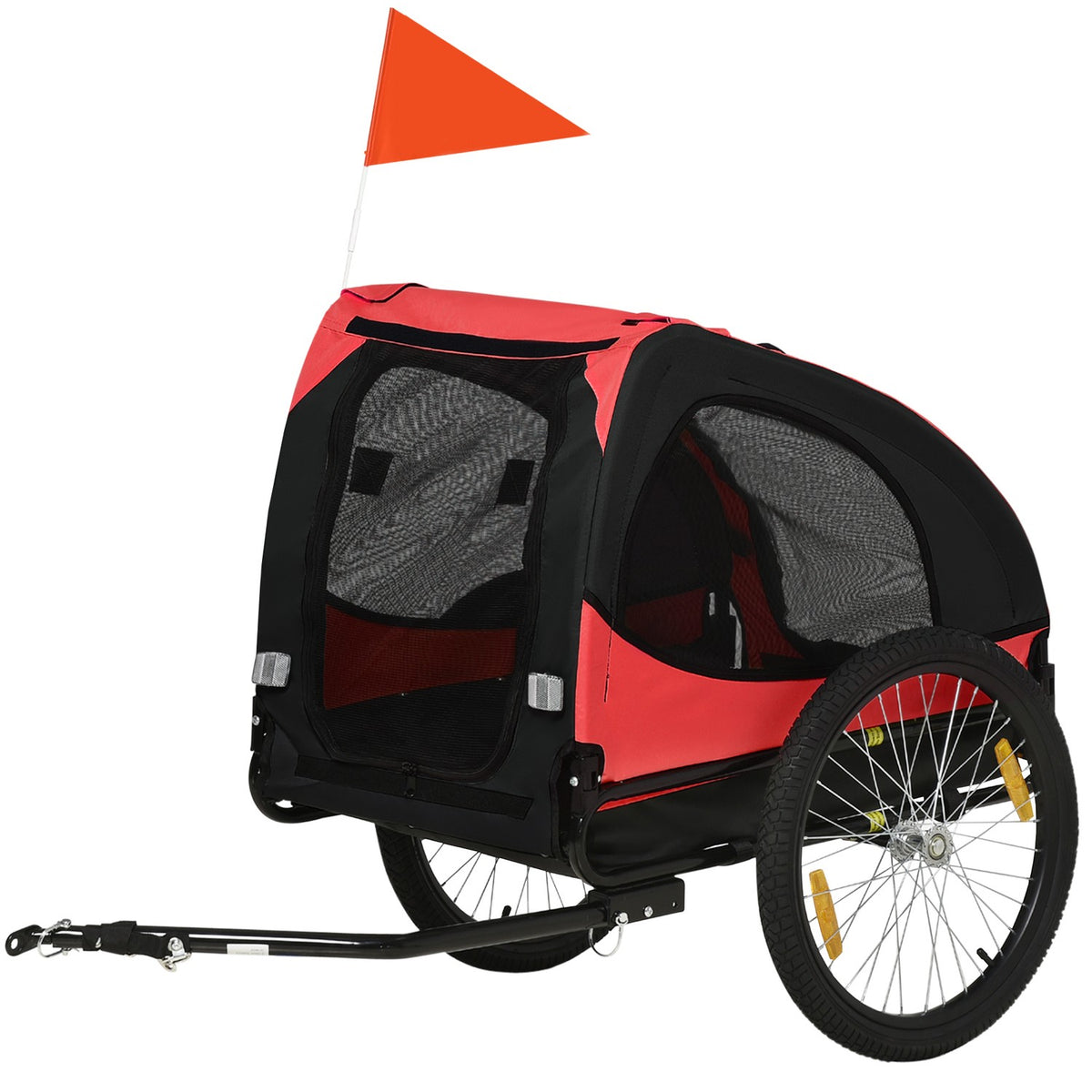 Opvouwbare hondenfietskar, Waterdicht, Rood 140x71x83 cm