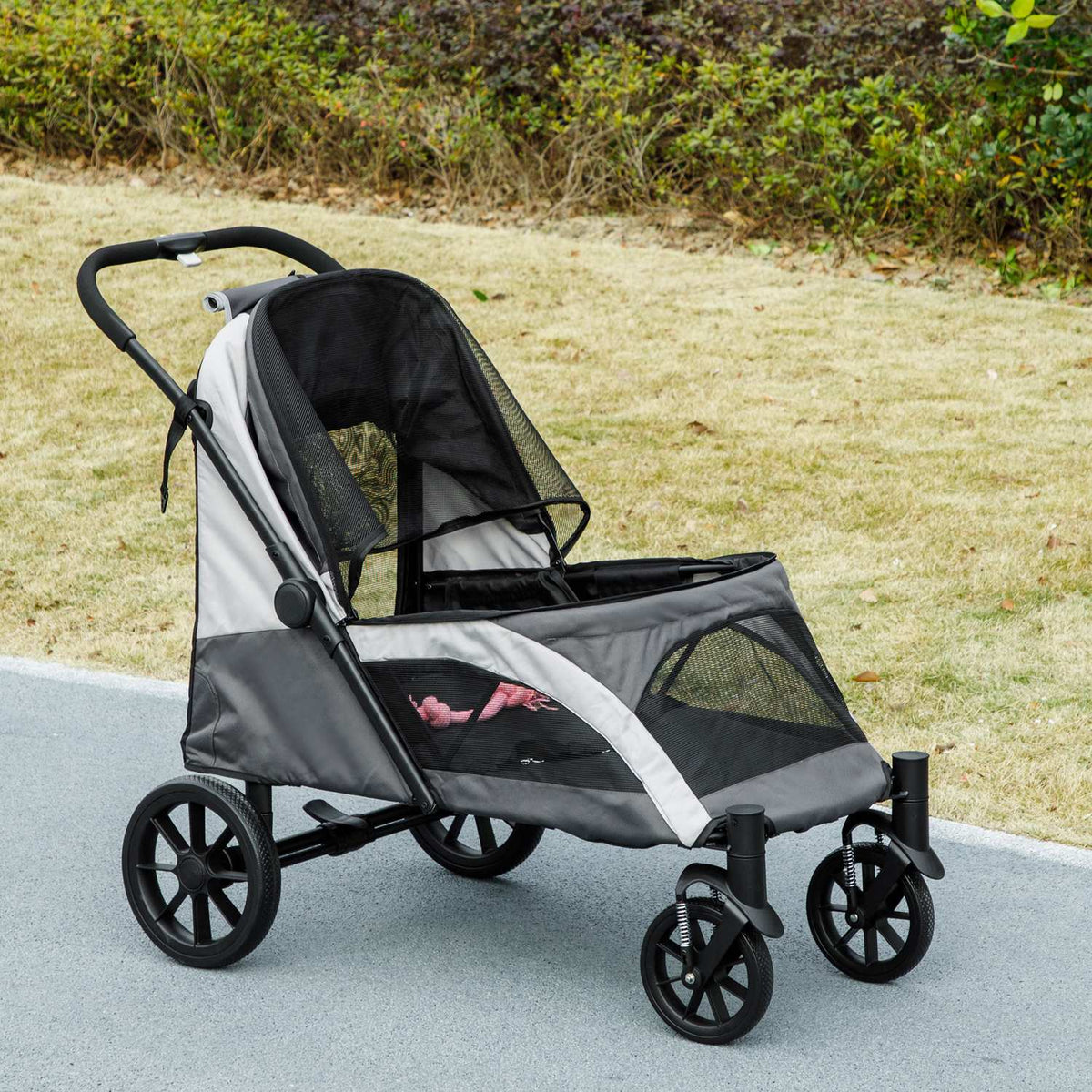 Opvouwbare huisdierbuggy voor grote honden en katten tot 30 kg