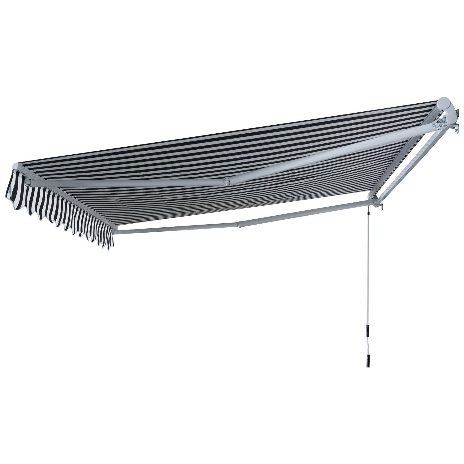 Opvouwbare luifel, zonnescherm, grijs/wit, 3,5 x 2,5 M