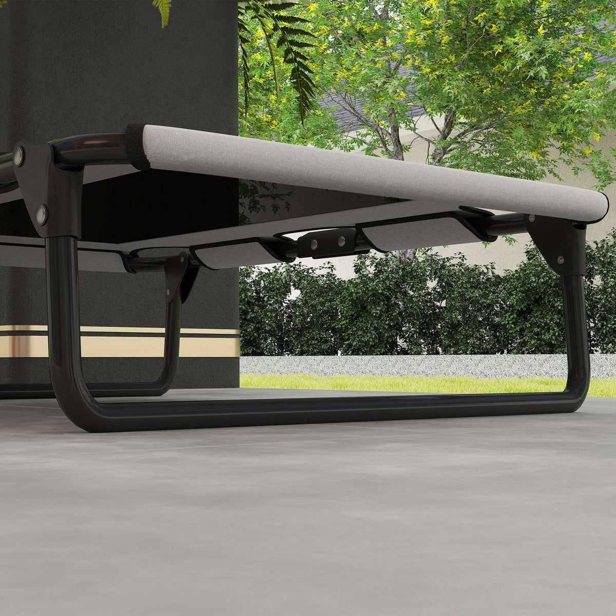 Opvouwbaar, verhoogd hondenbed met gaas – buiten & ademend 75x51x18 cm