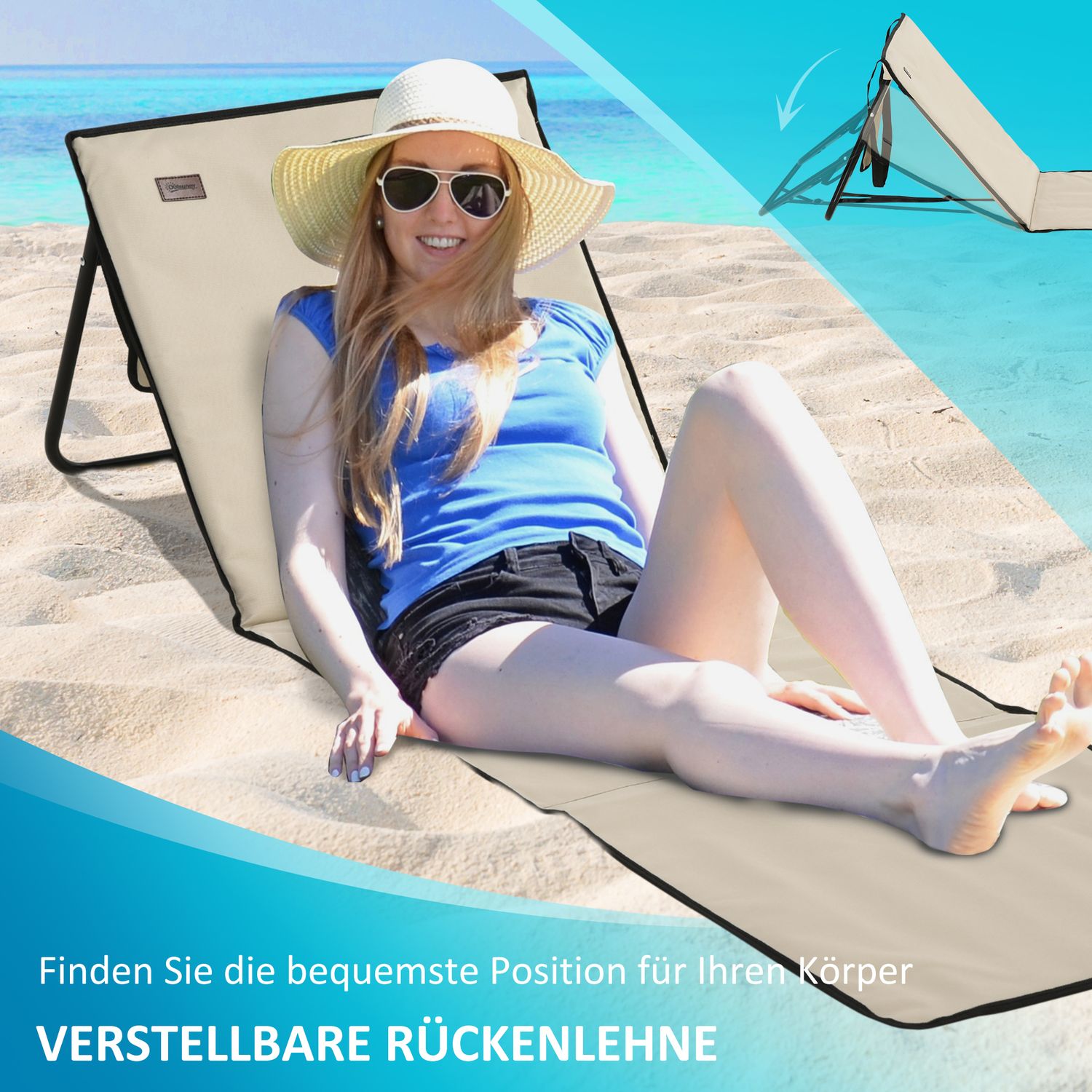 Opvouwbare strandstoelenset, verstelbaar met draagtassen