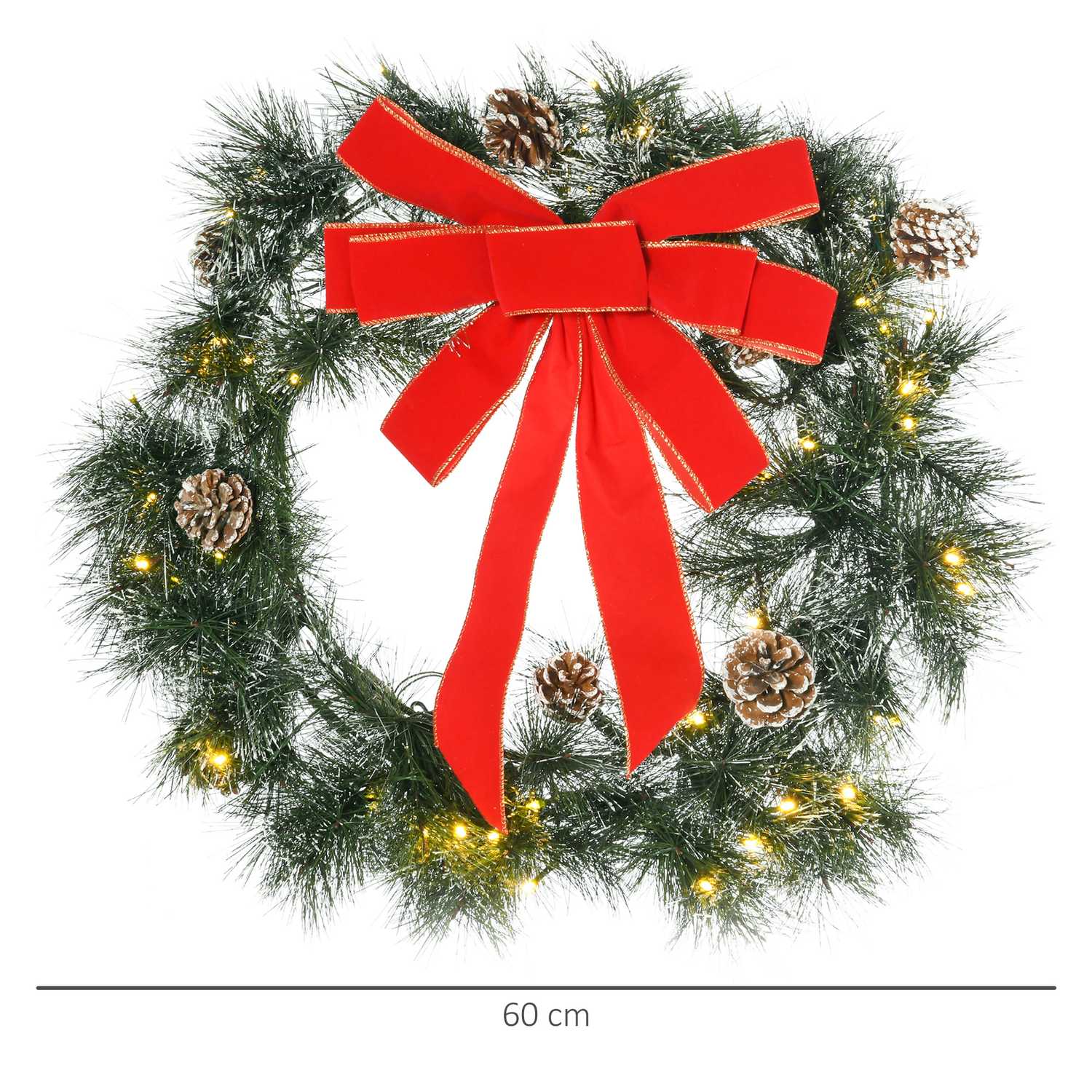 Kerstslinger, 60cm, groen, ophangoog