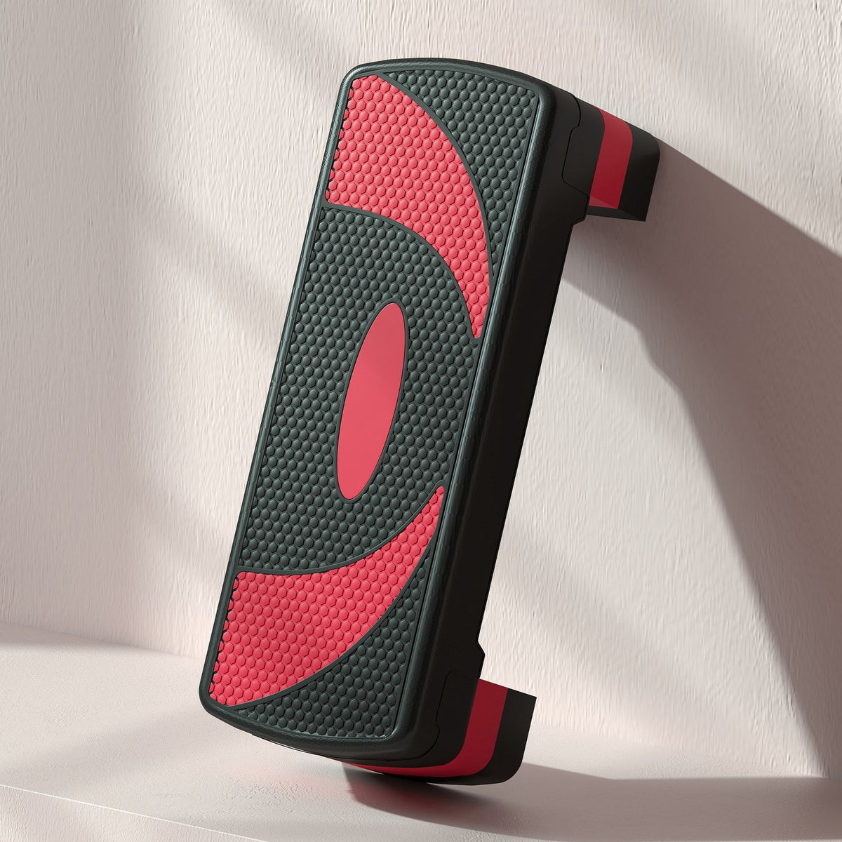 Verstelbare aerobic stepper – 3 hoogtes voor fitness, rood