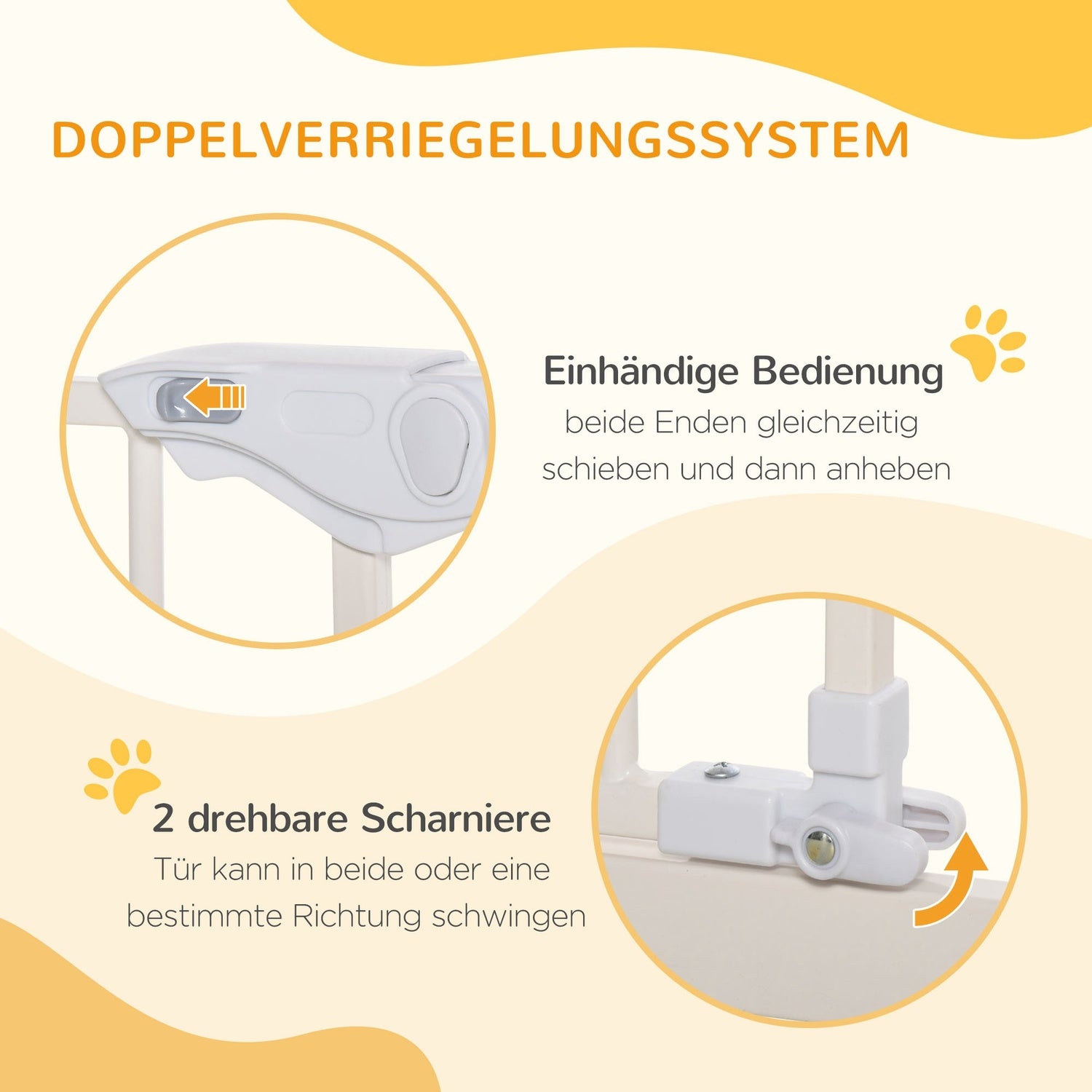Verstelbare Pet Safety Gate, Boorvrij, Dubbele Vergrendeling, 97,5-104,1 cm