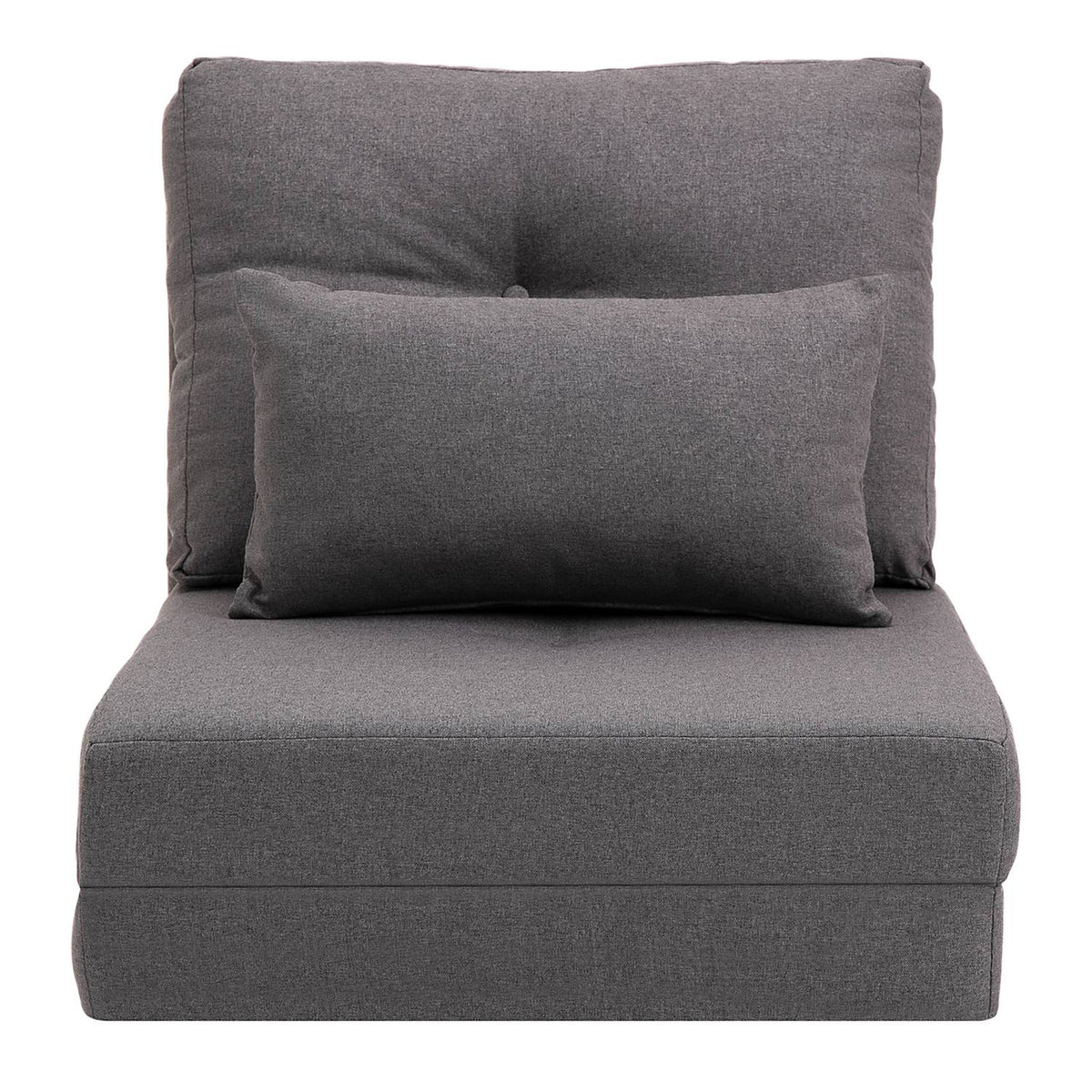 Verstelbare Opvouwbare Futon Fauteuil Stoel met Kussens – Linnen