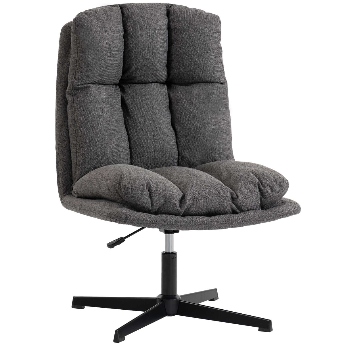 Verstelbare draaifauteuil, zitting van 62 cm, donkergrijs