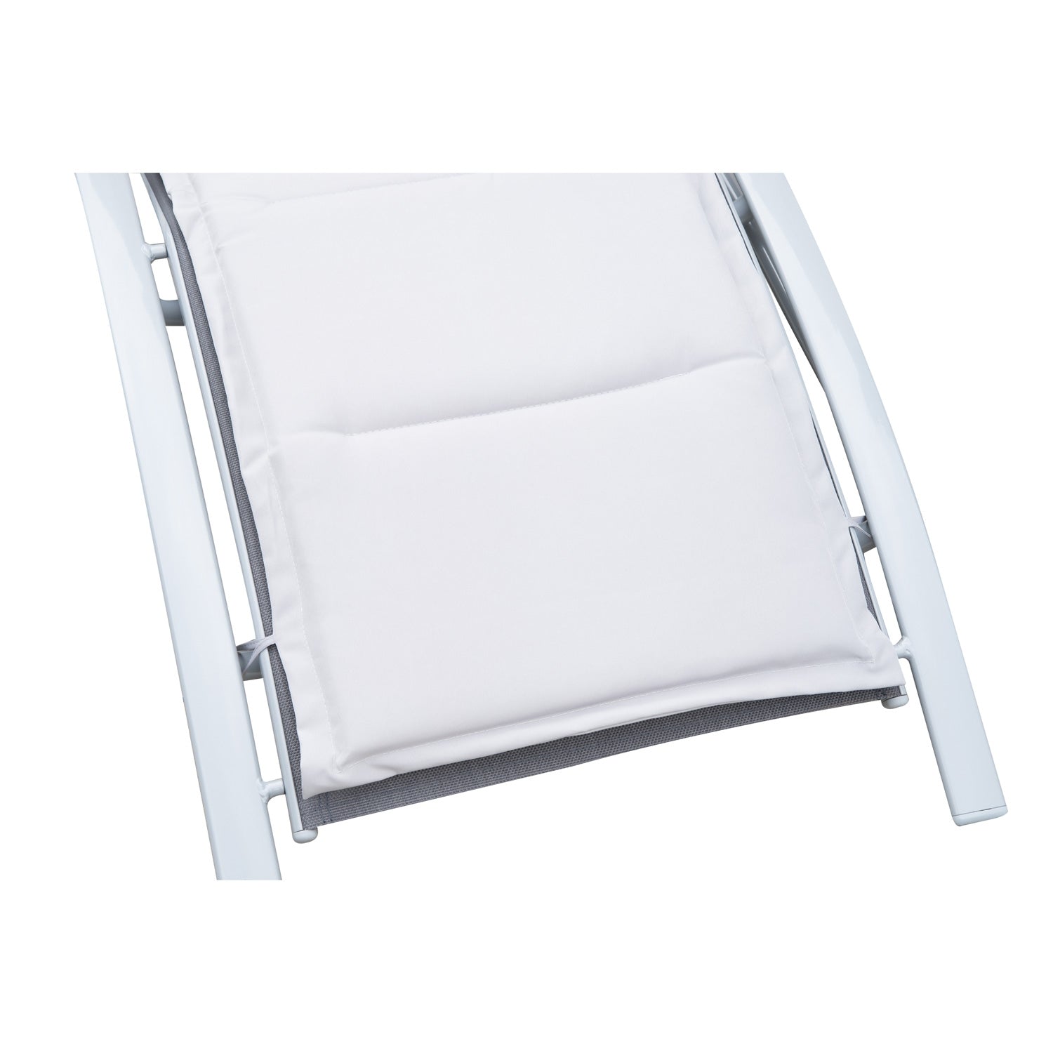 Verstelbare aluminium ligstoel – Grijs, 170 x 64 x 82 cm