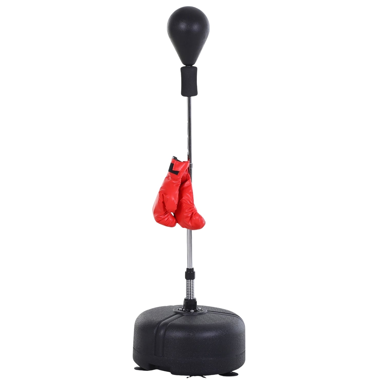 Justerbart stansbollsställ med handskar, 136-154 cm – Svart