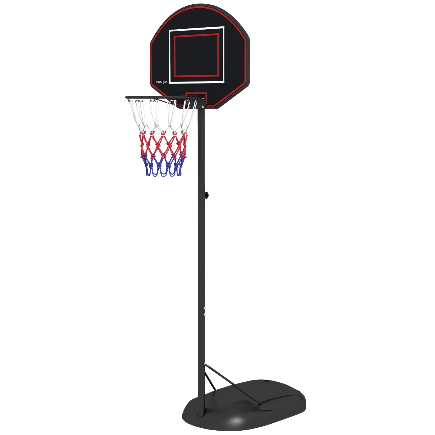 Verstelbare basketbalstandaard, 221-282 cm, onbreekbaar backboard