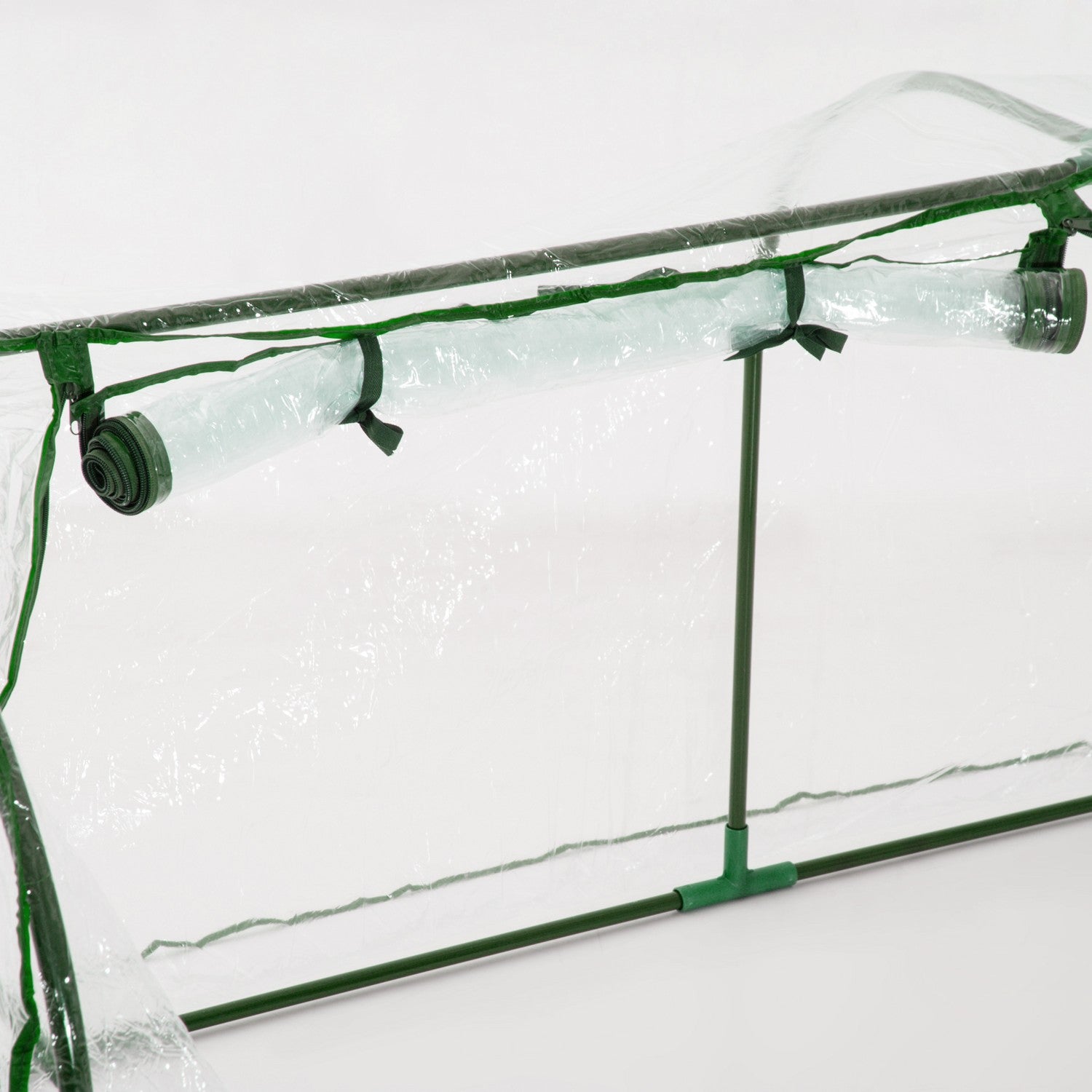 Frühbeet-Gewächshaus mit Tür, Stahl PVC, 200x100x80 cm