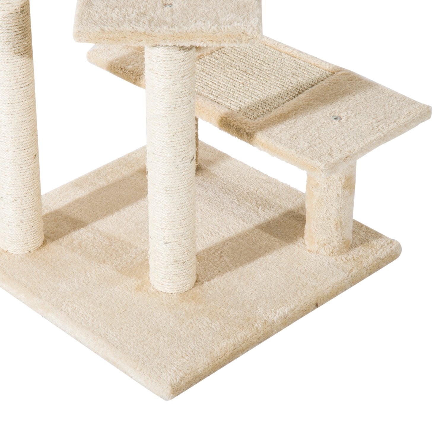 Griffoir pour chat, colonnes en sisal, beige, 50x50x100 cm