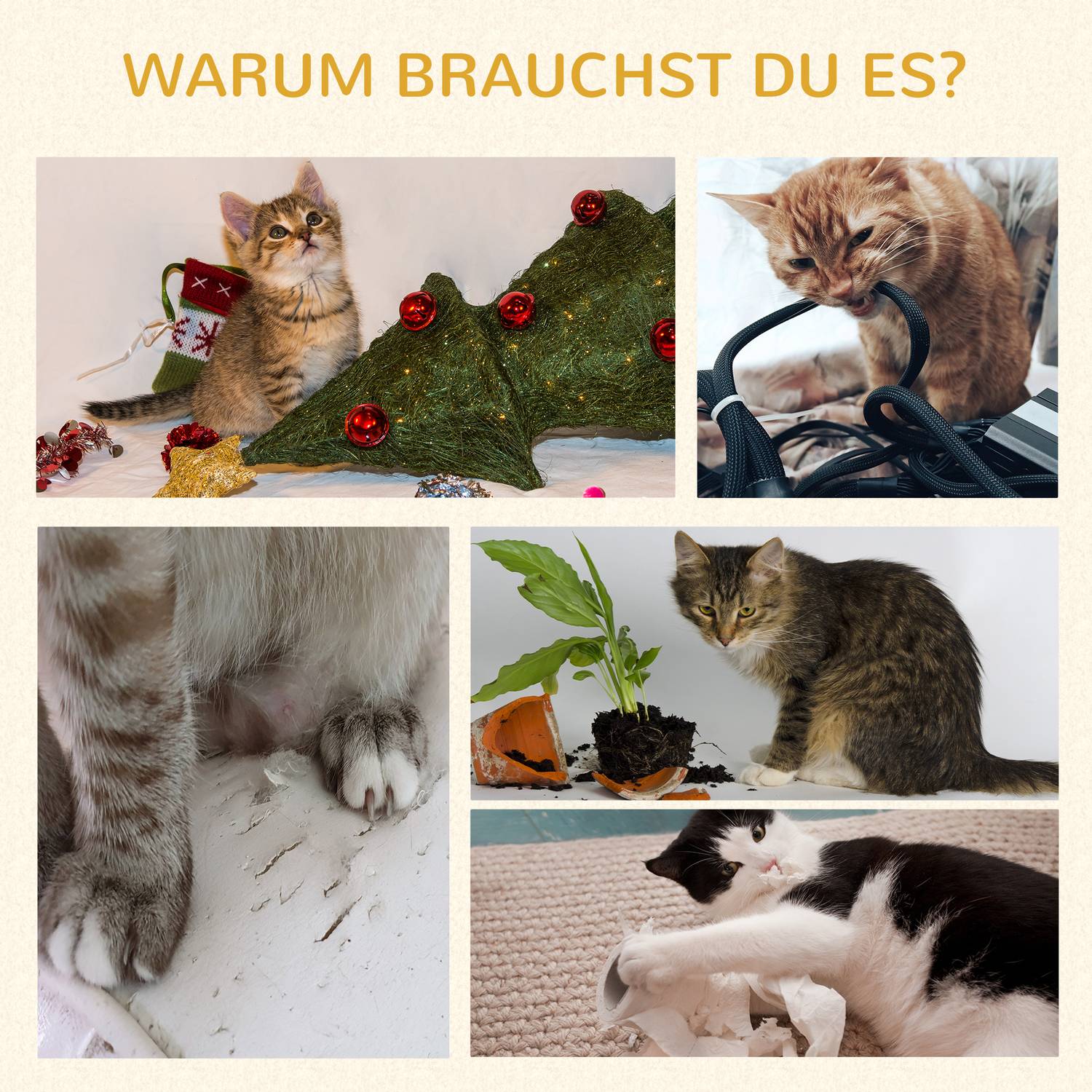 Kratzbaum 170cm, gross schwarzer Stahl mit Kissen & Plattformen