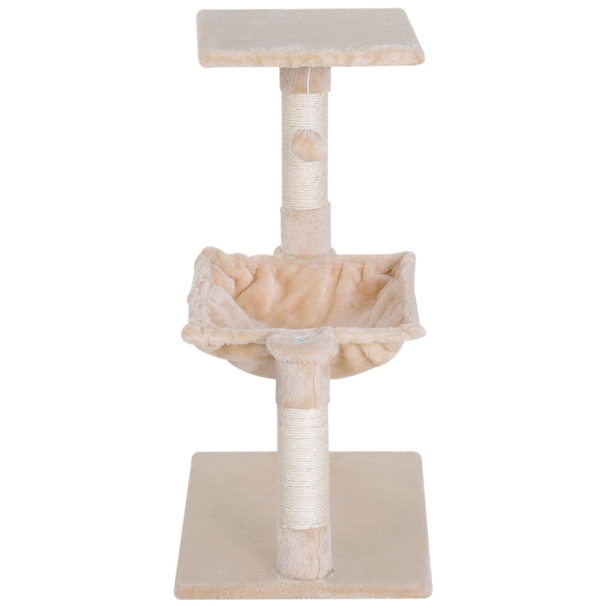 Krabpaal voor katten met sisal en pluche hangmat 50cm