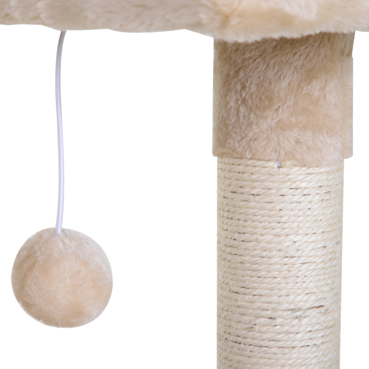 Krabpaal voor katten met sisal en pluche hangmat 50cm