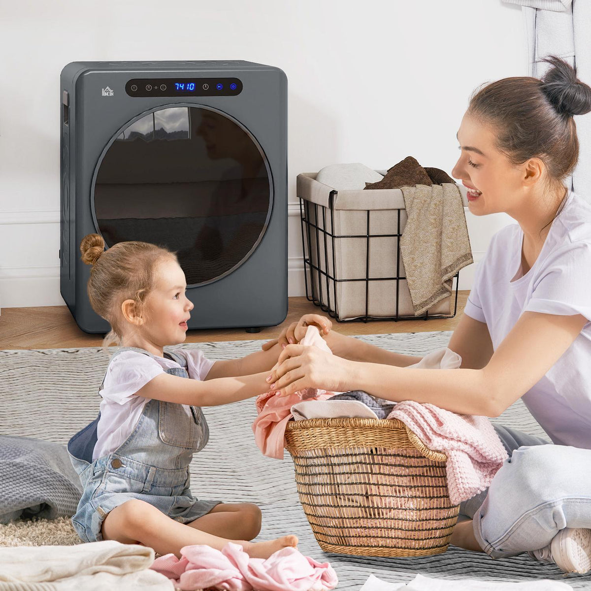 Compacte wasdroger, capaciteit van 4 kg, 6 programma's, aanraakbediening