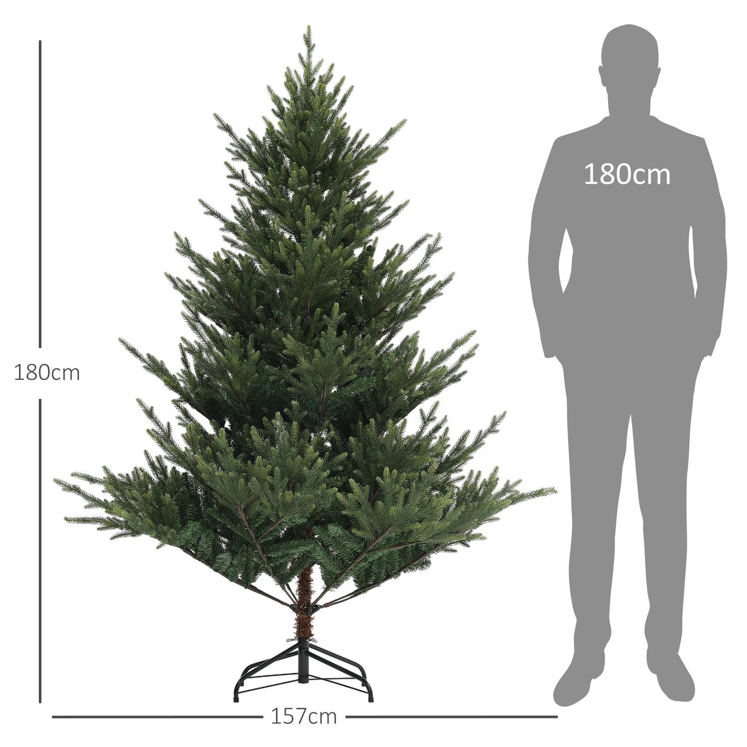 Kunstkerstboom, 180 cm, brandvertragend, binnen