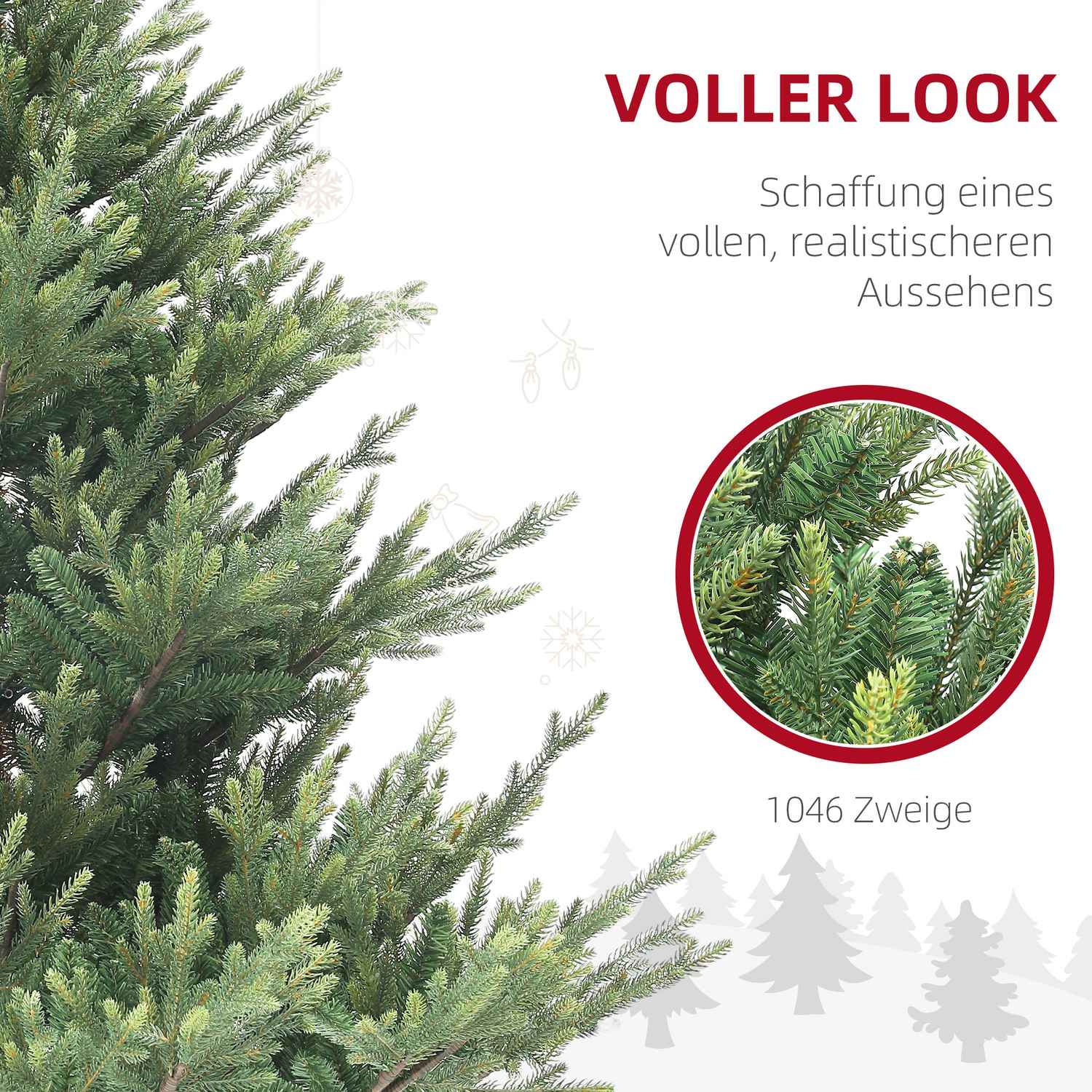 Kunstkerstboom, 180 cm, brandvertragend, binnen