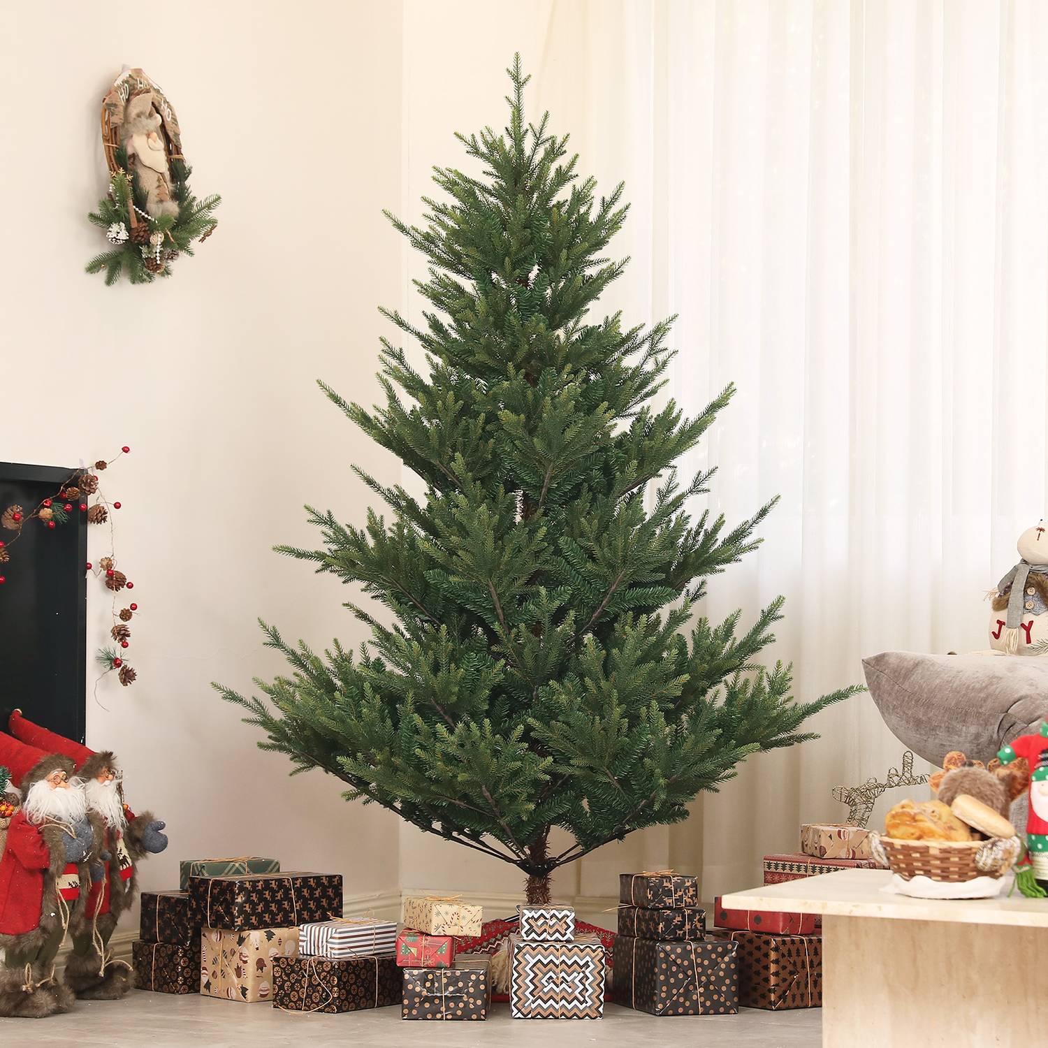 Kunstkerstboom, 180 cm, brandvertragend, binnen