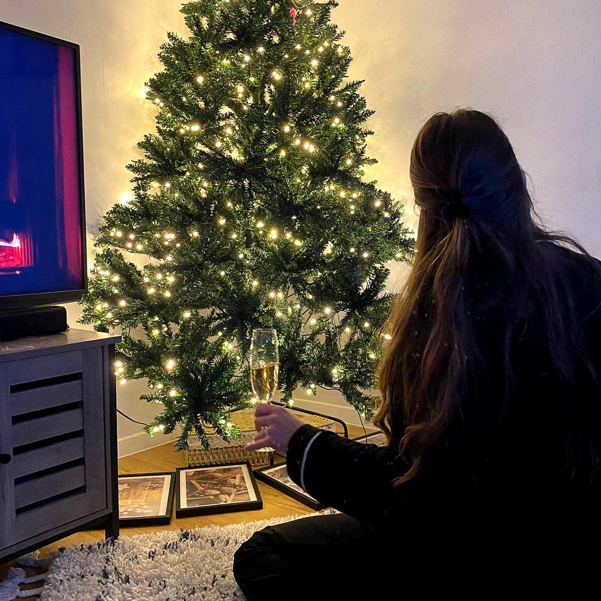 Kunstmatige kerstboom met 700 ledlampjes, 2,1 m hoog