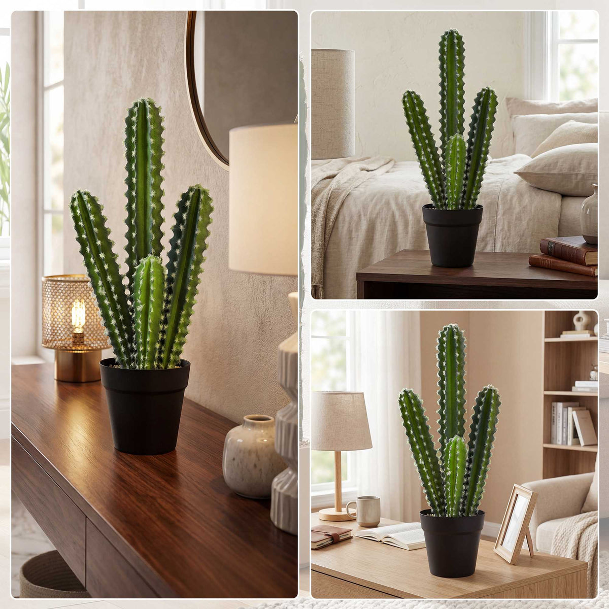 Kunstmatige cactusplant in pot – 53 cm, onderhoudsvrij