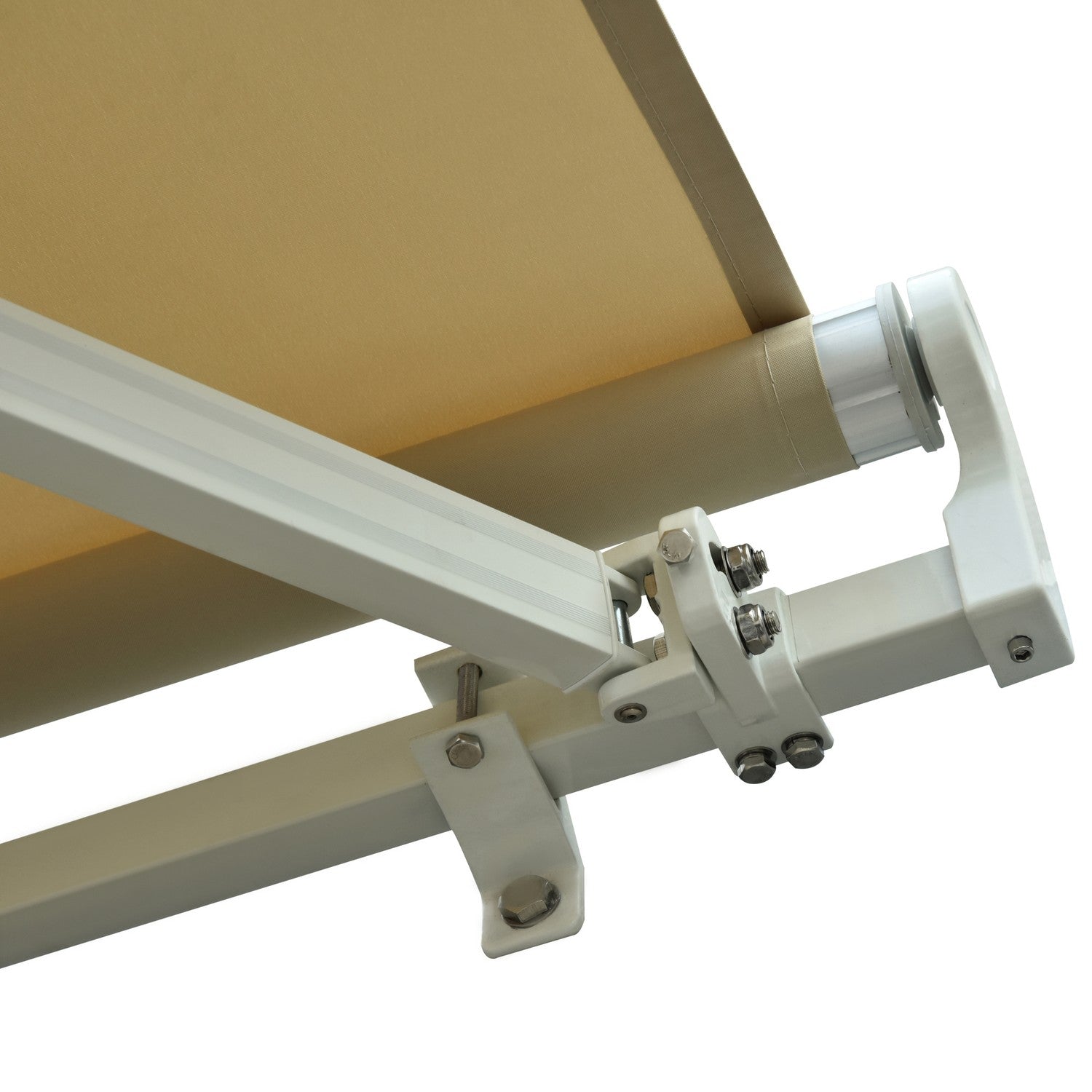 Crèmekleurig Knikarmscherm – Zonwering, 2,95x2,5M