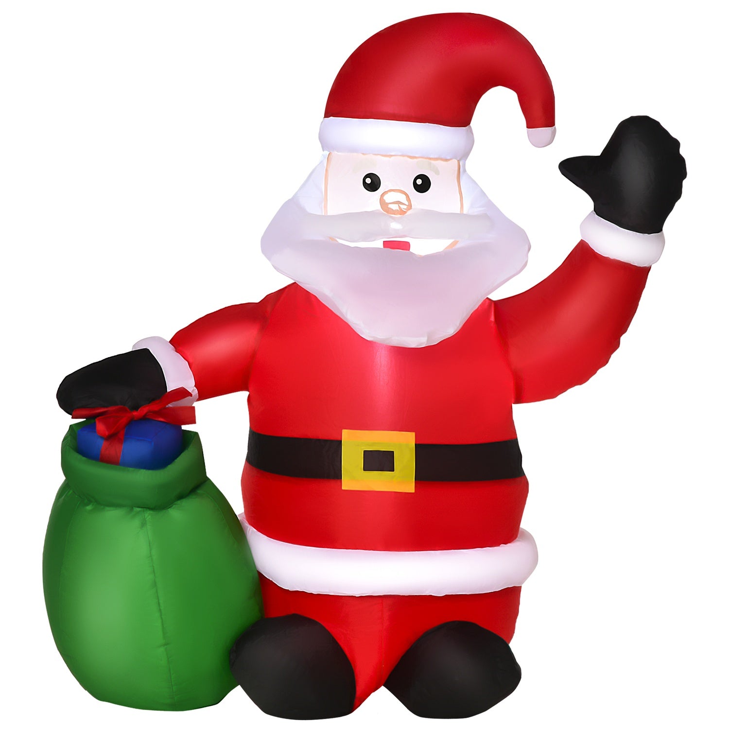 LED opblaasbare kerstman & sneeuwpop – 70x45x120 cm, warm wit