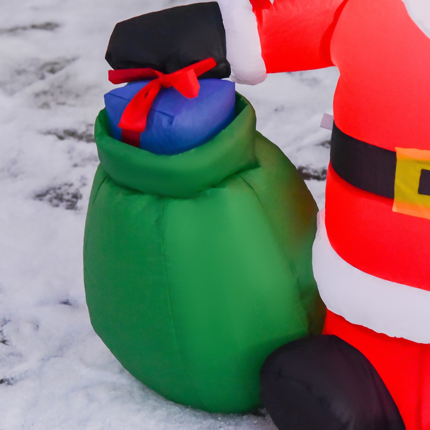 LED opblaasbare kerstman & sneeuwpop – 70x45x120 cm, warm wit