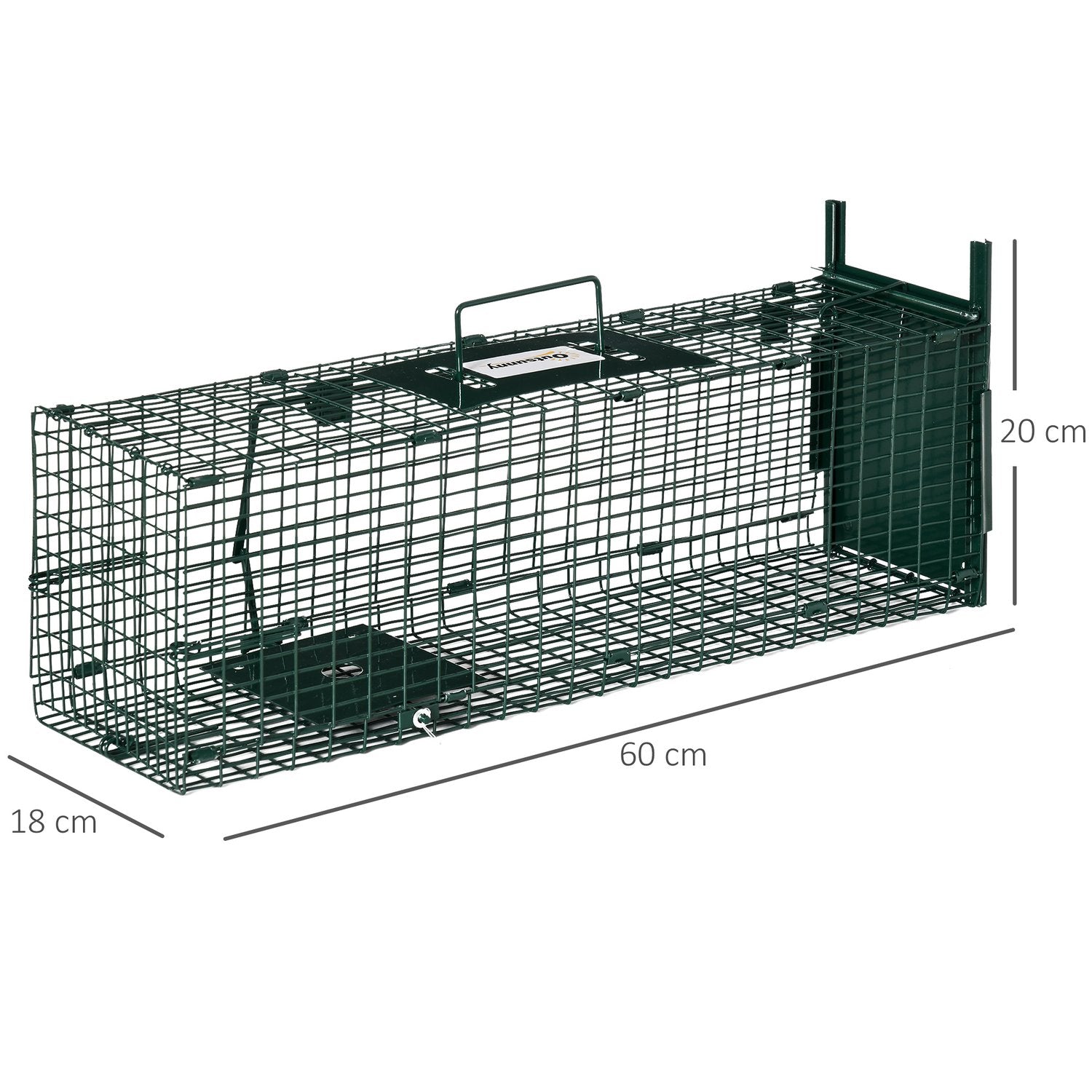 Levende val voor marters en ratten, staal, 60x18x20 cm