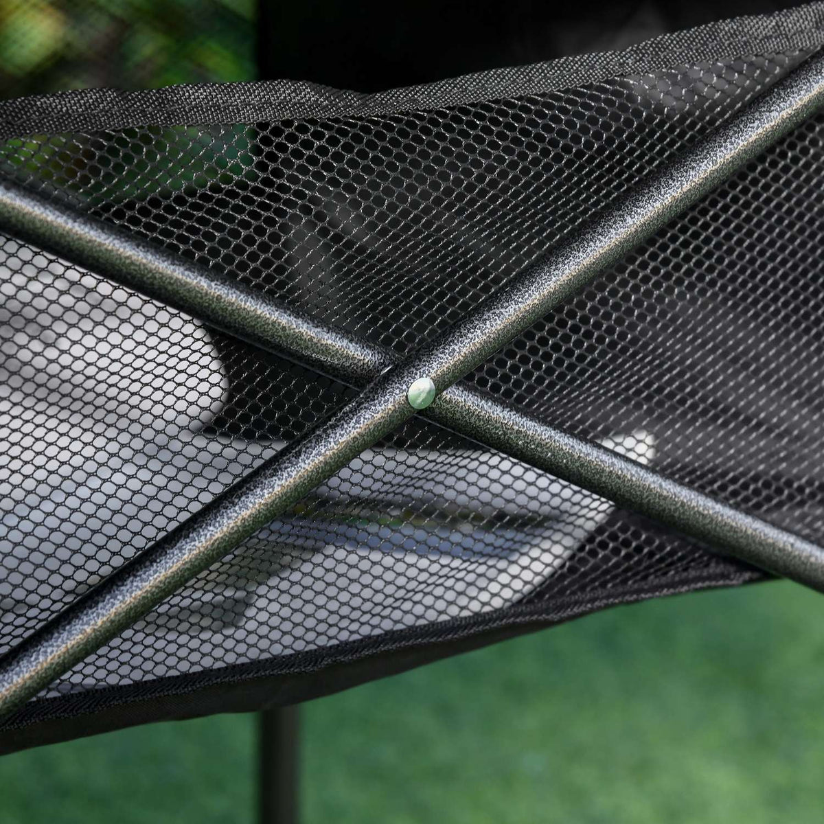 Lichtgewicht zwart aluminium opvouwbare campingtafel 70x70x69cm