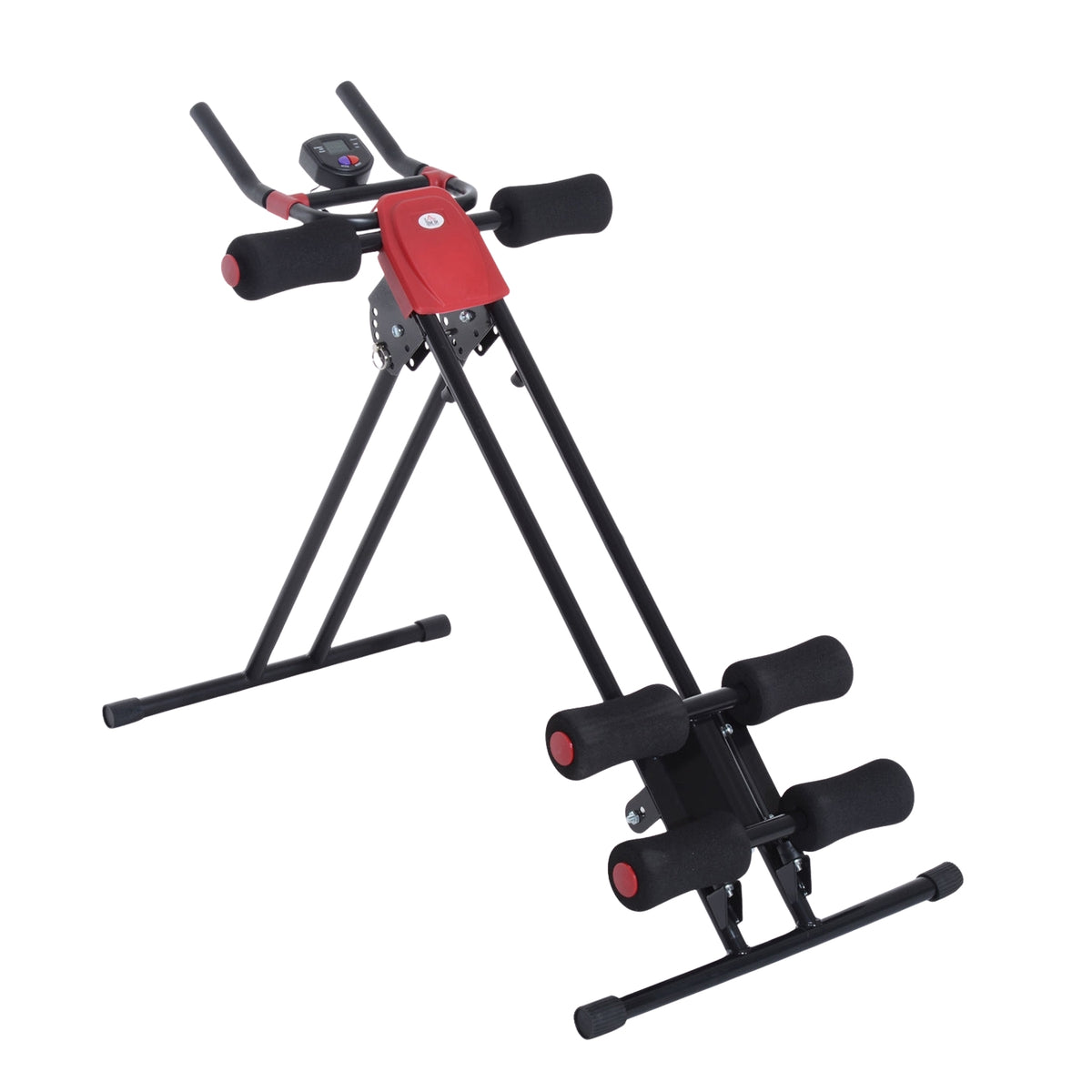 Buik- en rugtrainer met LED-scherm – Thuistrainingsapparaat