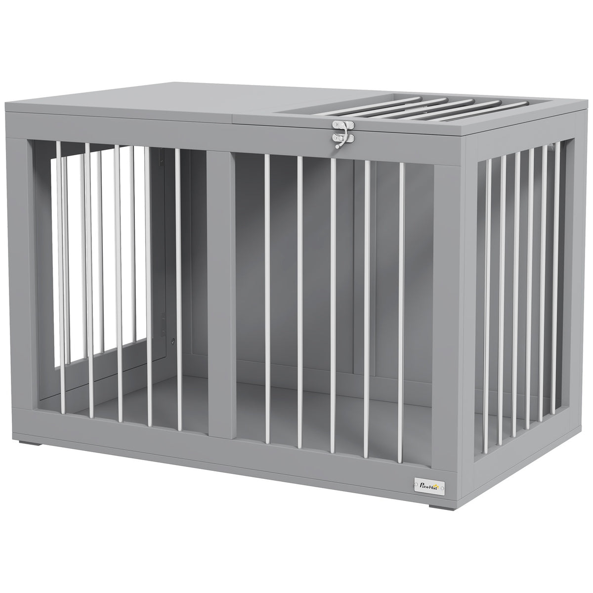 Middelgrote hondenbench met deuren – Grijs 80 x 50 x 56,5 cm