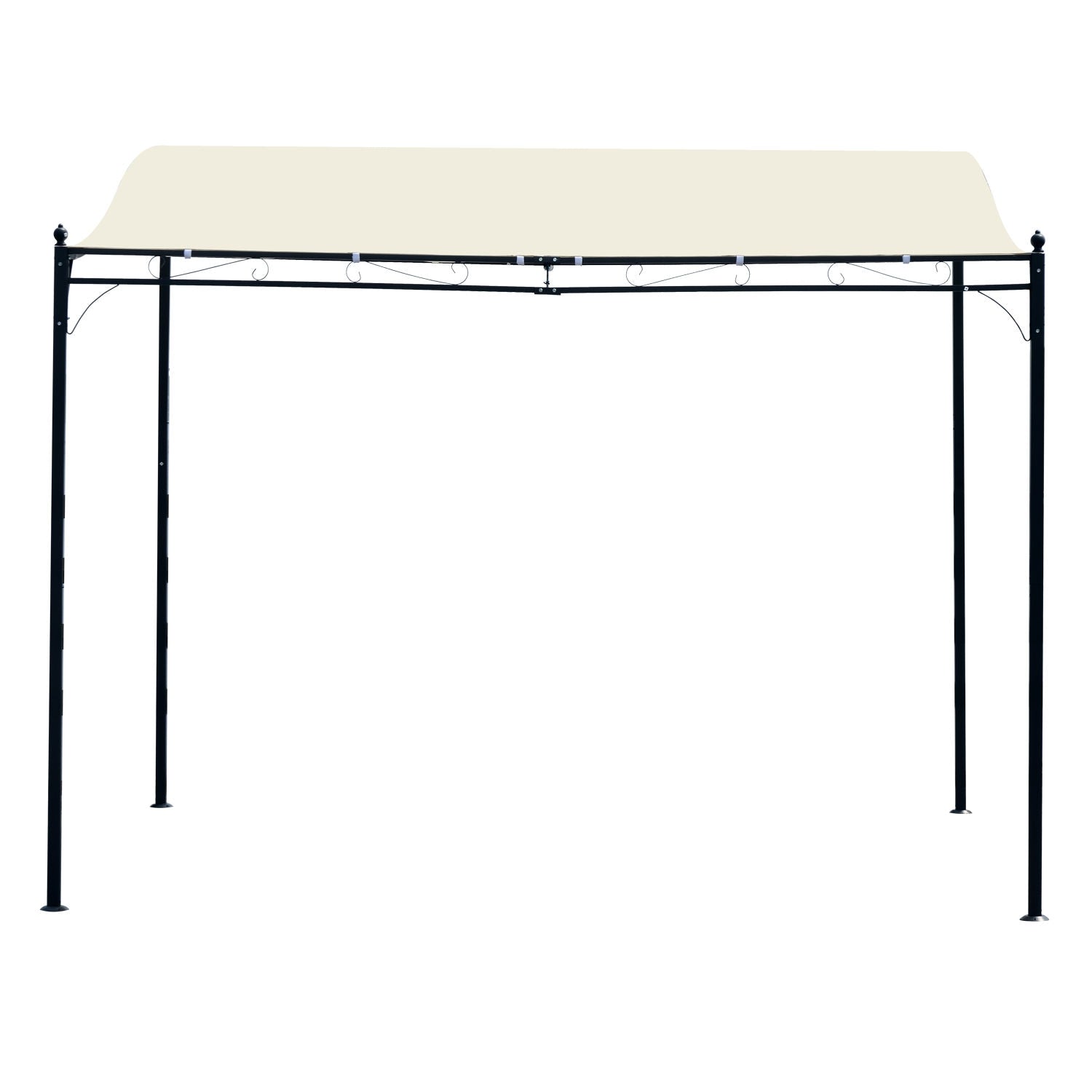 Metalen Pergola Gazebo Luifel, Crème, 297x297 Cm