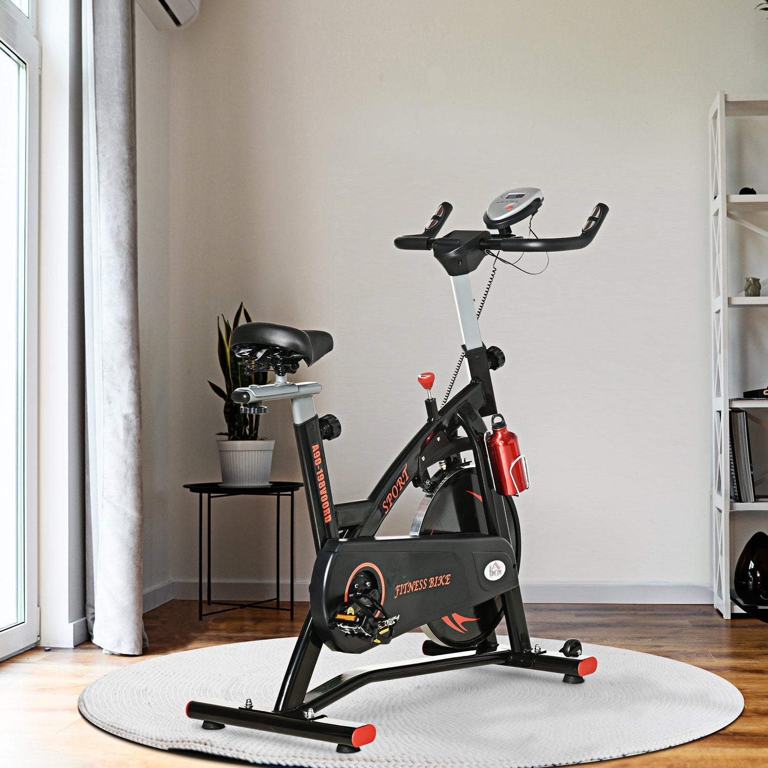 Hometrainer met vliegwiel van 10 kg en lcd-display