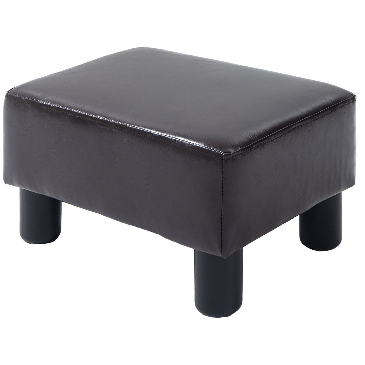 Ottomaans kunstleren voetenbankje, rechthoekig, draagvermogen 100 kg